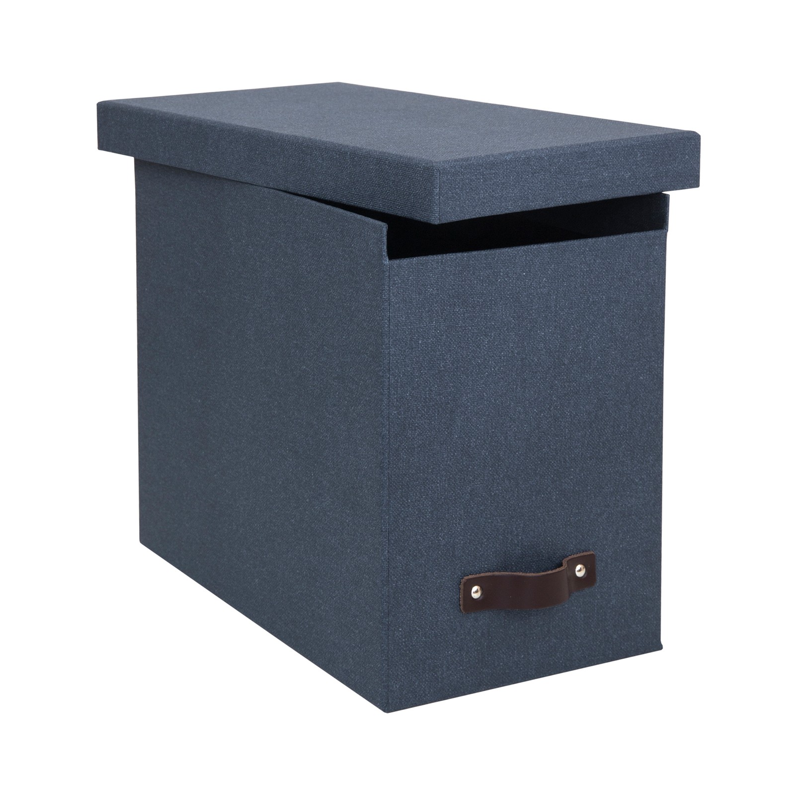 Bigso John Desktop File Box – File Storage Box for Paperwork – Blue