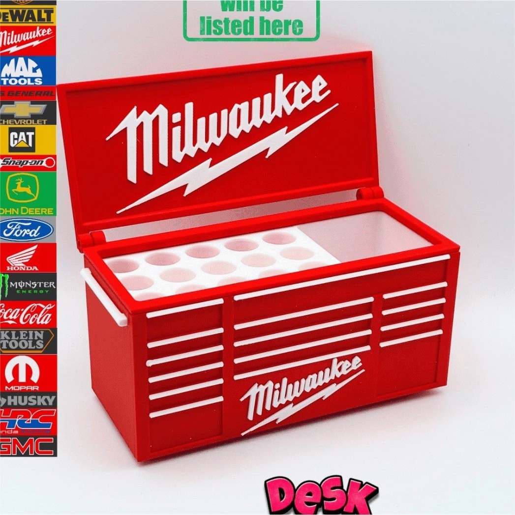Milwaukee Snap-on MAC Tools Ford DeWalt US General CAT Plastic Desktop Organizer