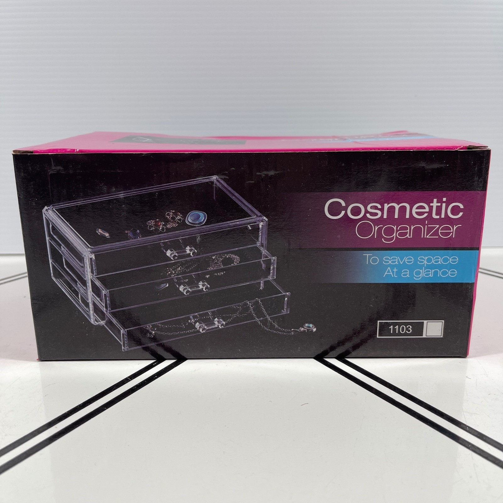 Clear Acrylic Cosmetic Organizer 3 Drawer Makeup Jewelry Display Storage Box