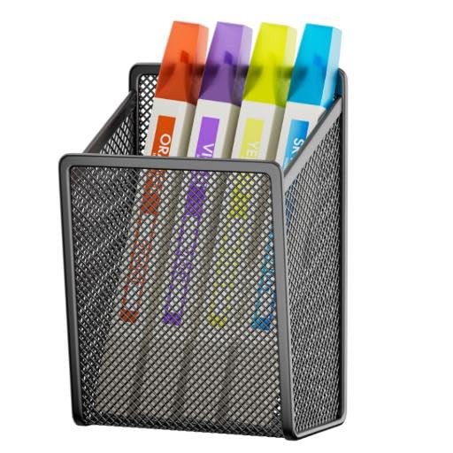 LUCYCAZ Magnetic Pen Holder – Single Small, Black with Soft Magnet – Small