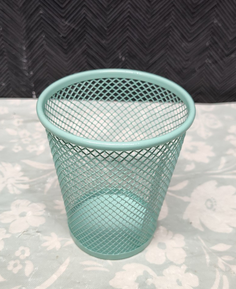 Pencil Holder Cup mint aqua Blue 6 piece set 4.5″x3.5″ B18