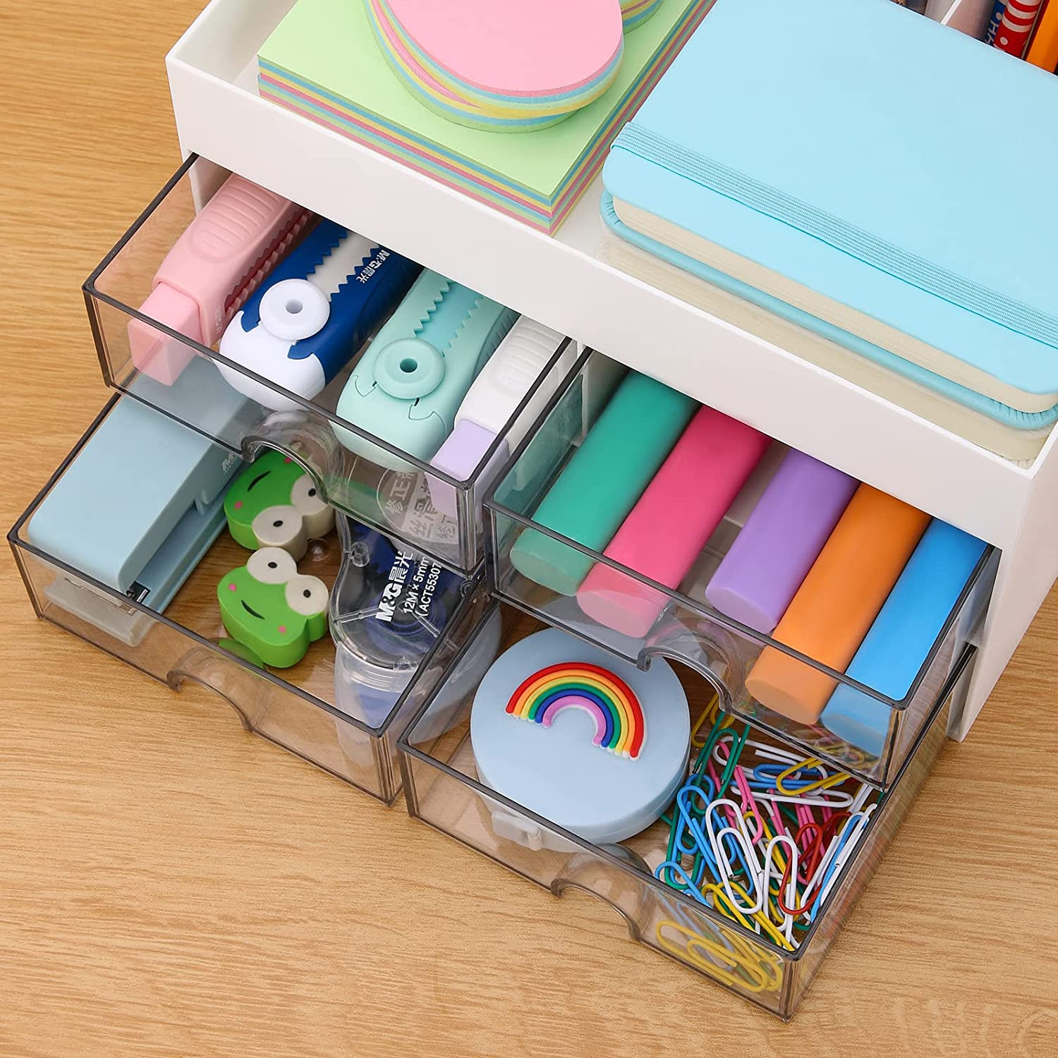 Desktop Organizer with Drawer, Accessories Stationary Organizer Desk