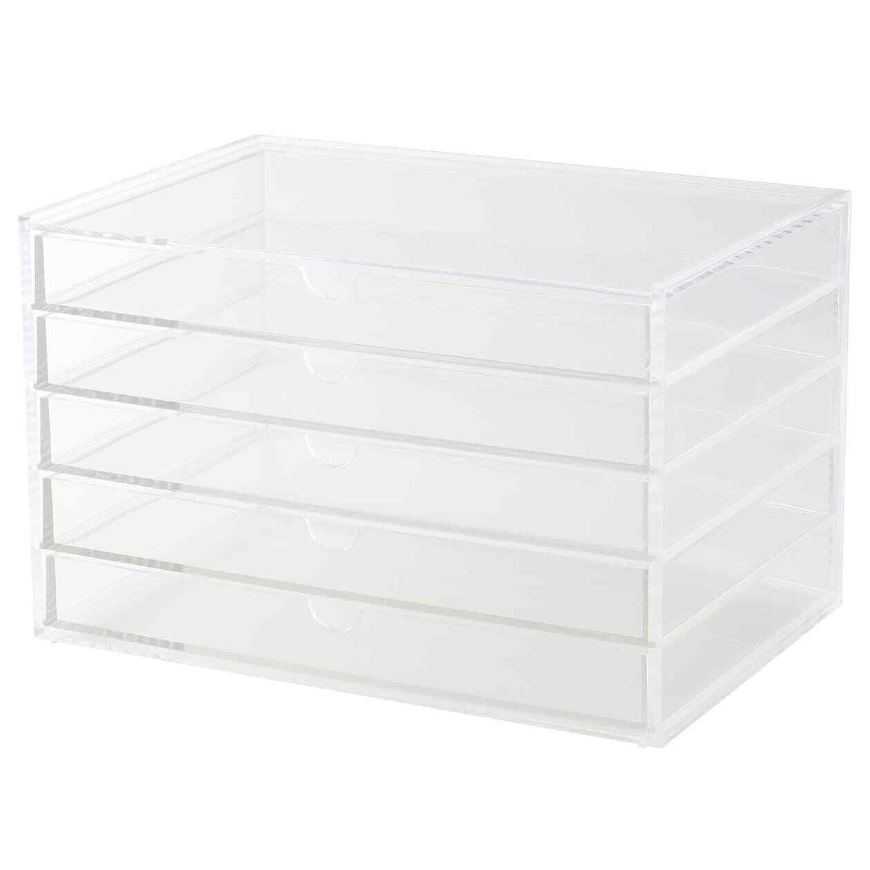 MUJI Acrylic case Wide Size W26 x D17 x H16 cm Can be stacked Clear Drawer type