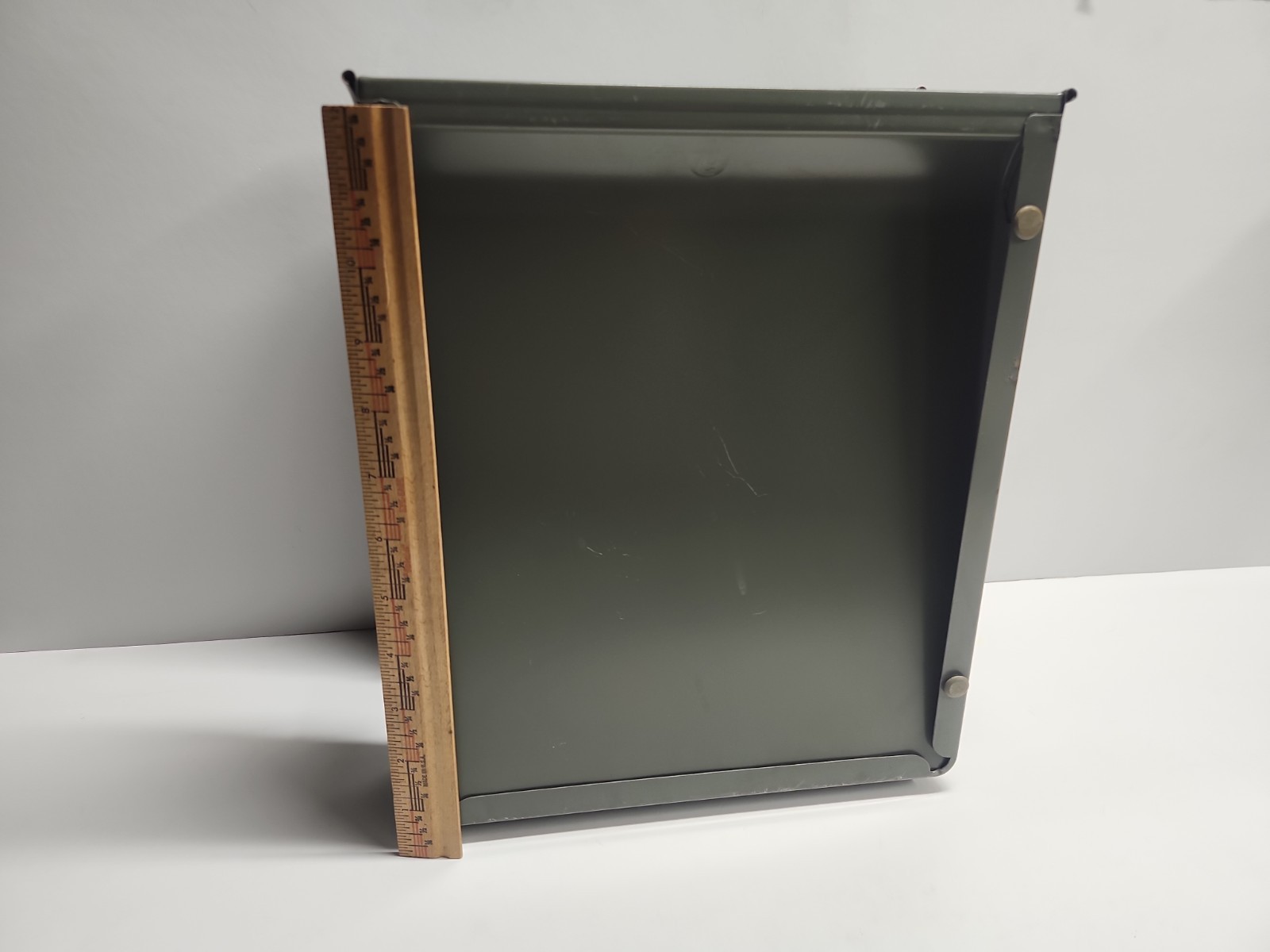 Vintage Globe-Wernicke 2 Tier Metal Paper Tray File Organizer Mid-Century Grey