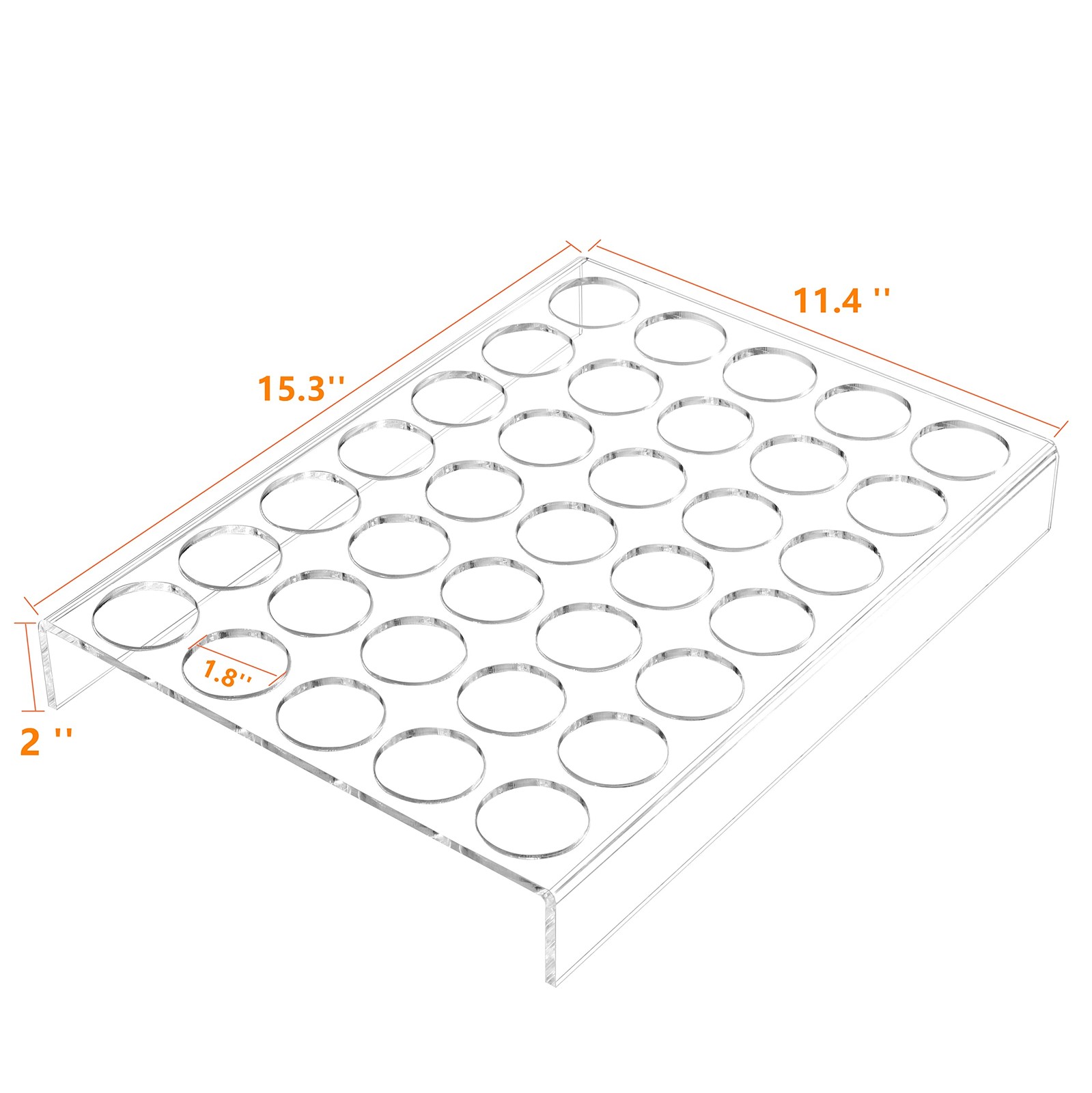 IEEK 2 Pack of 35 Slots Flat 2 Count (Pack 1), Clear 35 Slots-2