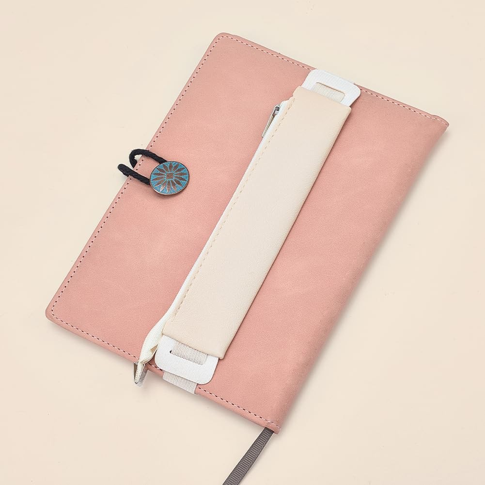 5PCS Elastic Pen Holder for Notebook 5 Colors PU Leather Pencil Case with Adj…