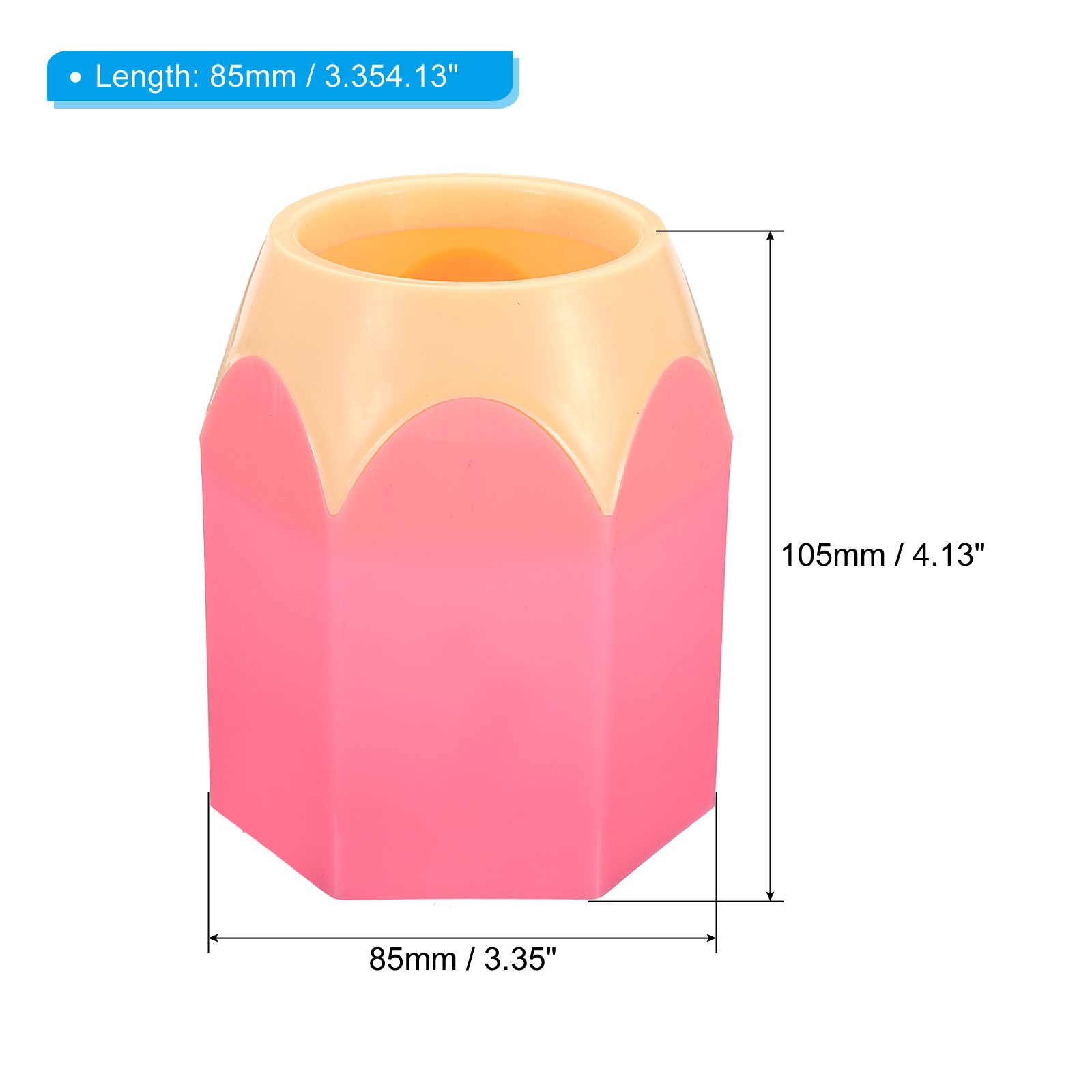 3pcs Pencil Holder Pen Holder for Desk Cute Pencil Holders Pencil Shape Pink