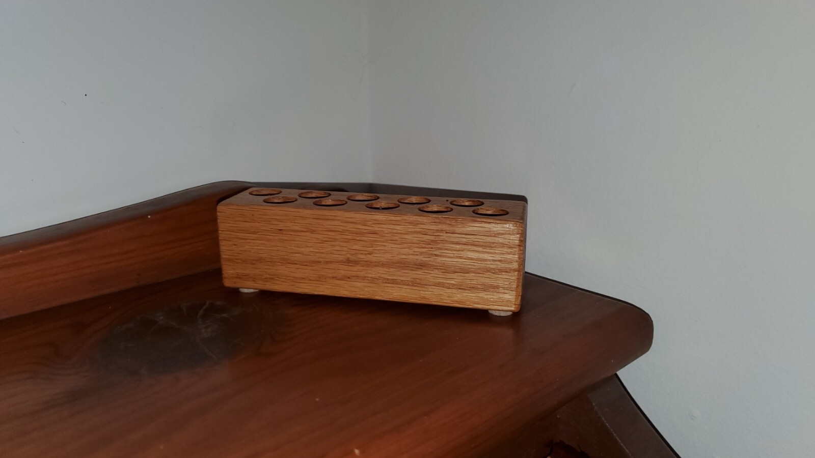 Wood 10 Pen Holder, Natural Color