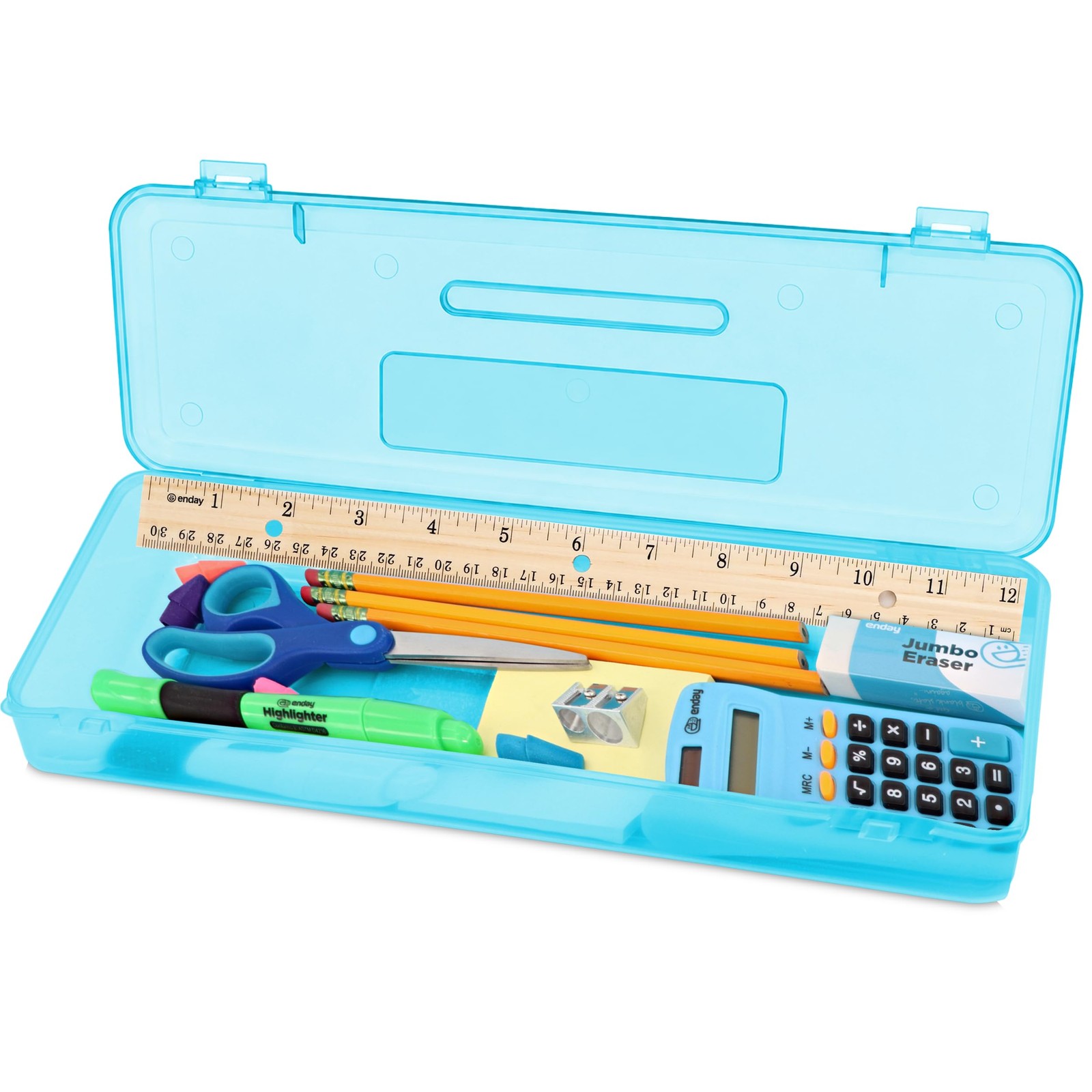 Long Plastic Pencil Case Box School Supplies Organizer Storage Container