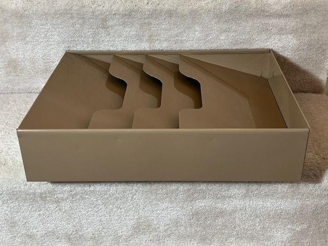 Vintage Buddy Products 3 Tier Slot Metal File Letter Tray Desk / Wall Organizer