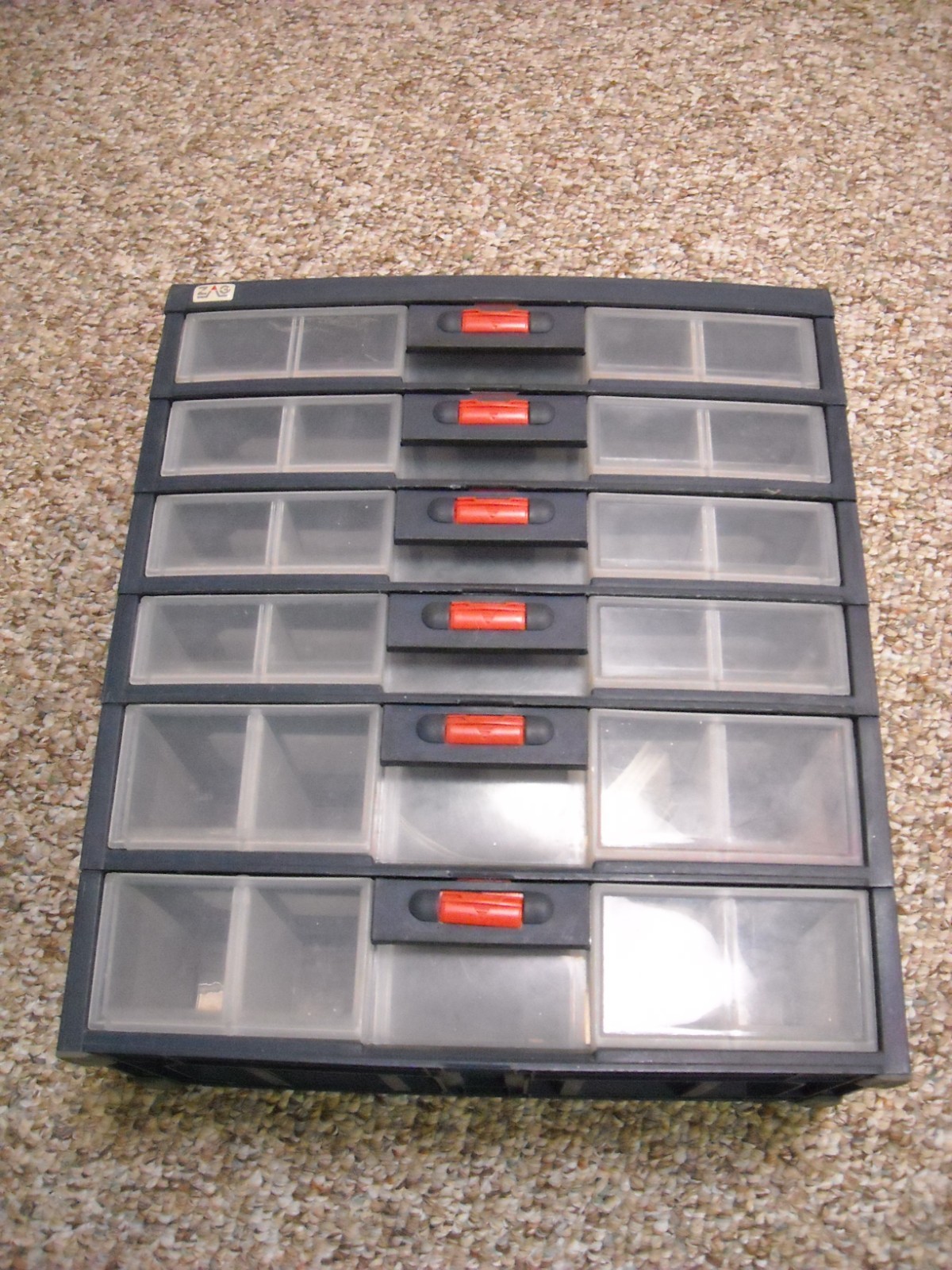 ZAG compartment 6 Drawer Plastic Handle Box Organizer Storage Click Drawers Nice