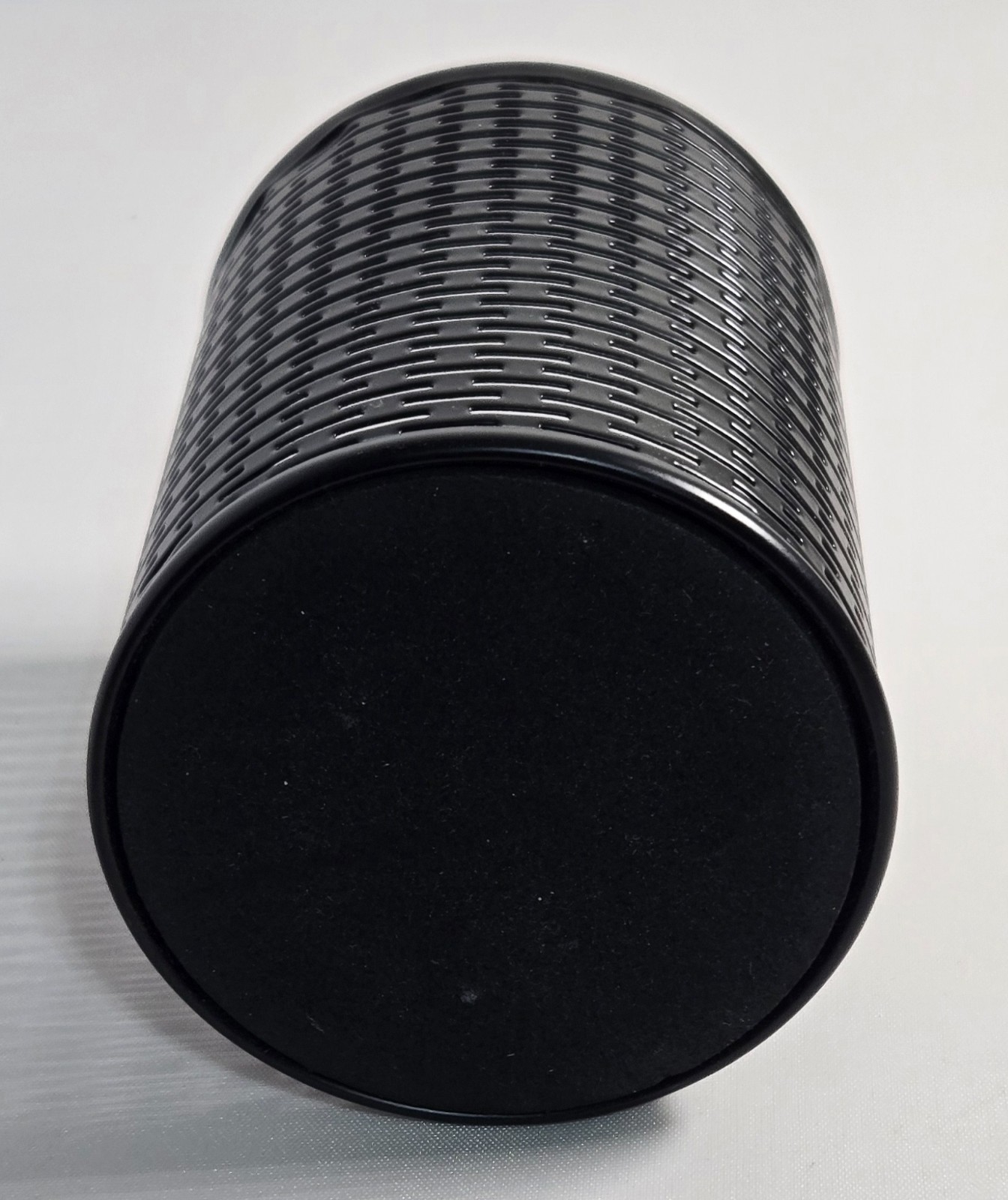 Urban Collection Punched Metal Pencil Cup/Pencil Holder 3.5″x4.5″ (Black) FS