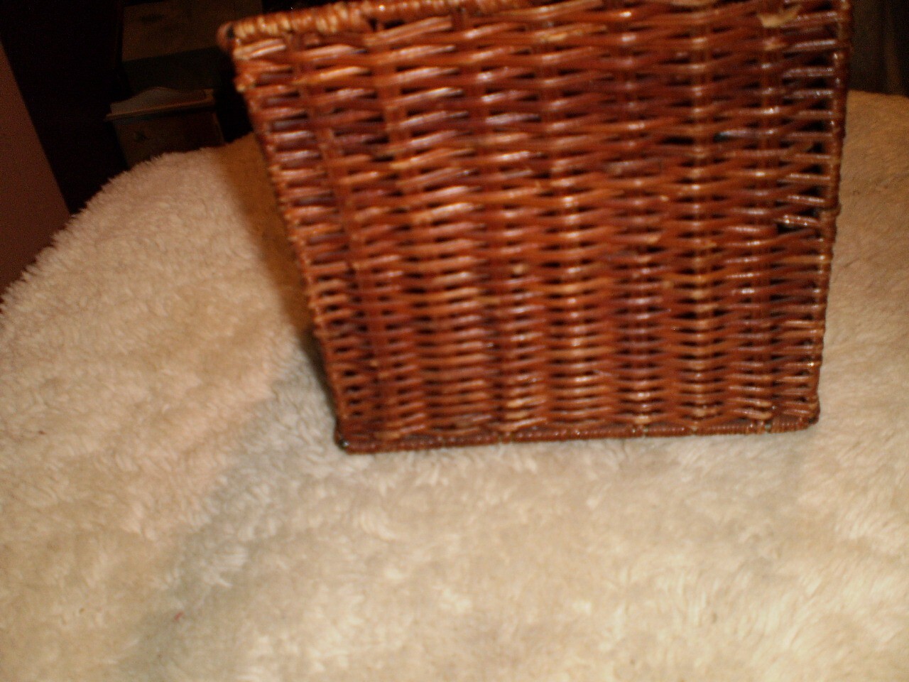 Wicker Mail Holder Organizer Caddy 3 Slots