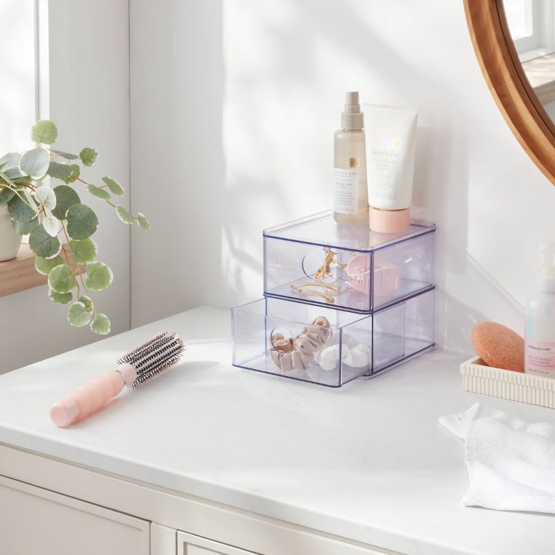 Clear Stackable Drawer: Plastic Utility Storage