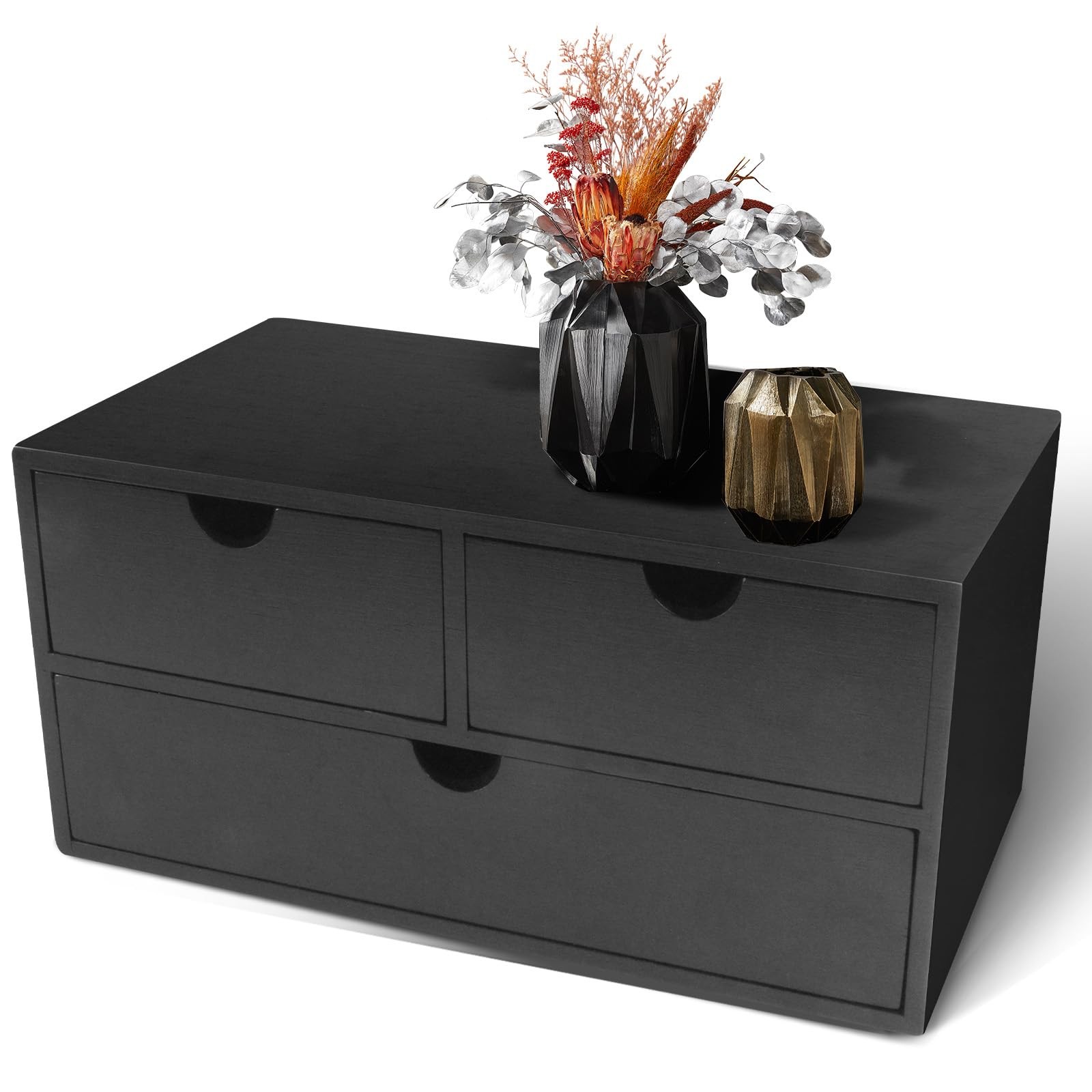 Charmewooden desk organizer with drawers countertop drawer organizer Tabletop…