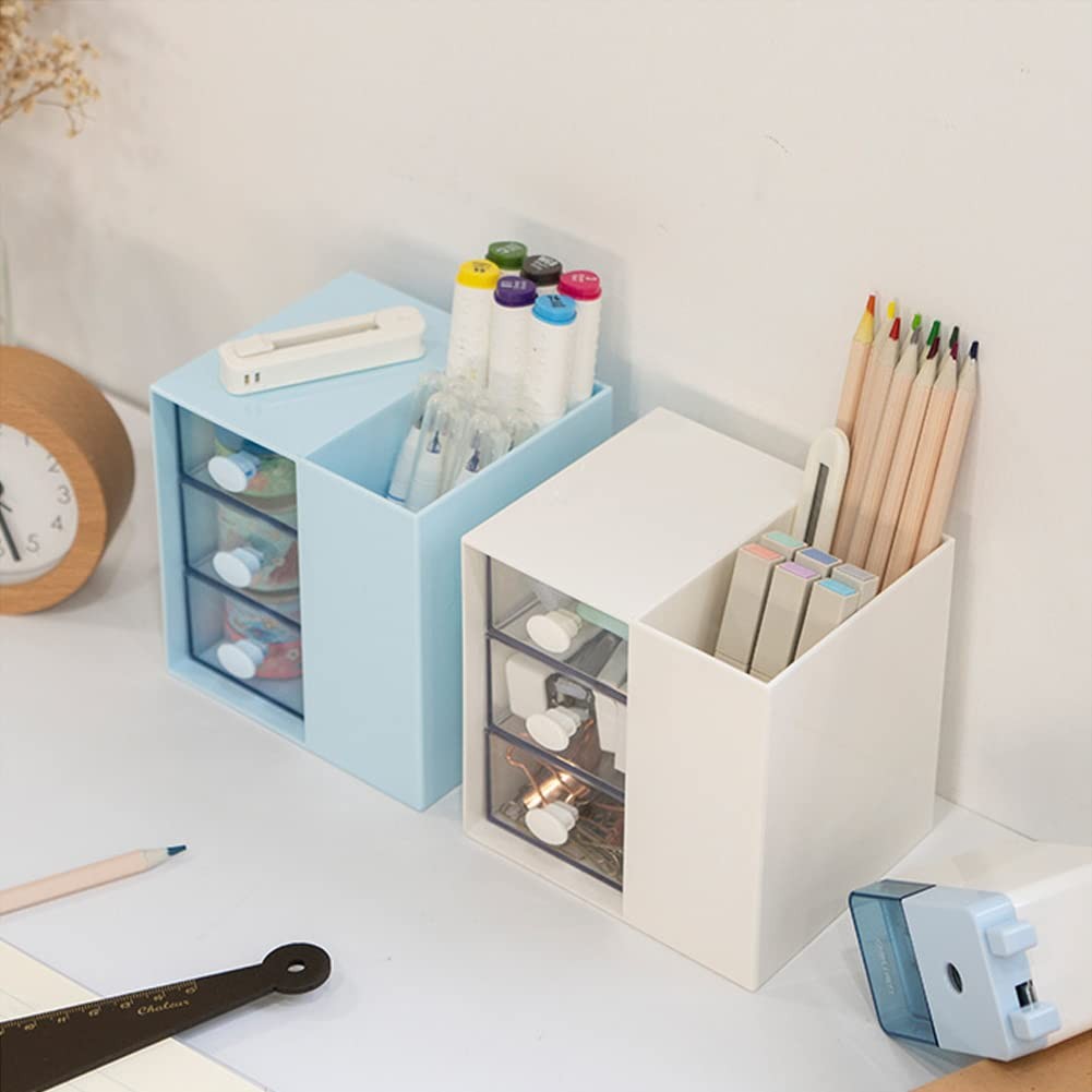 Multi-Functional Pen Holder, Organizer for desk, Desk White