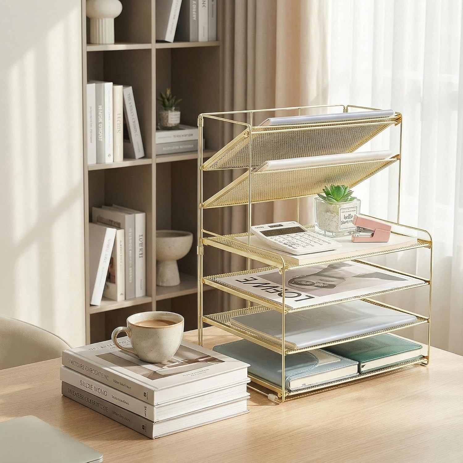 OPNICE 6-Tier Letter Tray Paper Organizer, Desk Organizers and Accessories, Desk