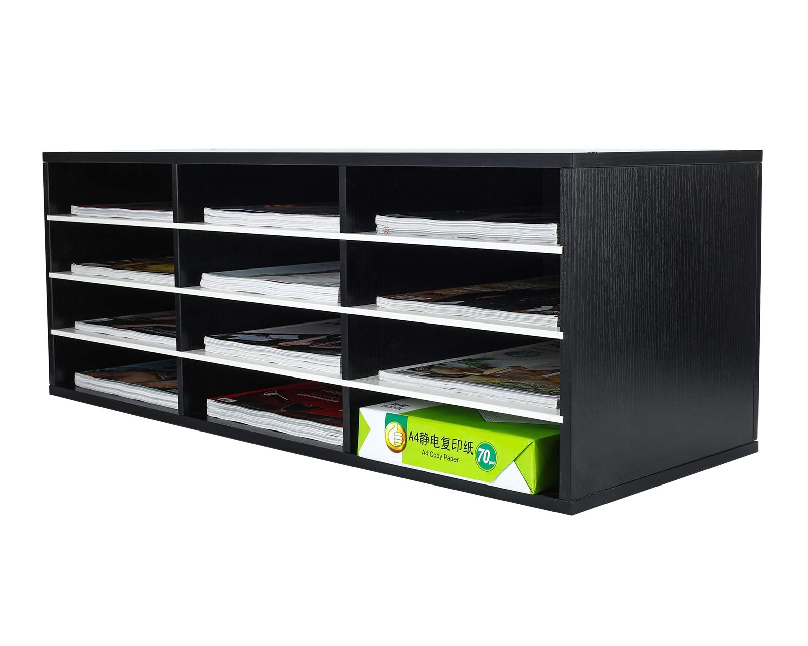 Mail Sorter, Wood Countertop Literature Organizer, Student Mailbox for Classr…