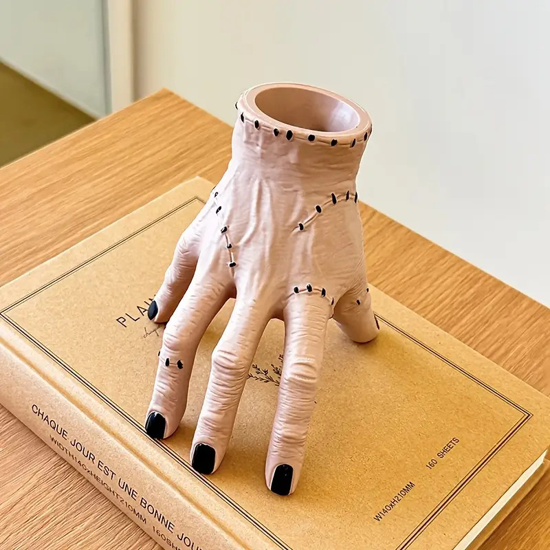 Hand-Shaped Resin Pen Holder – Durable Desk Organizer for Home, Office, School