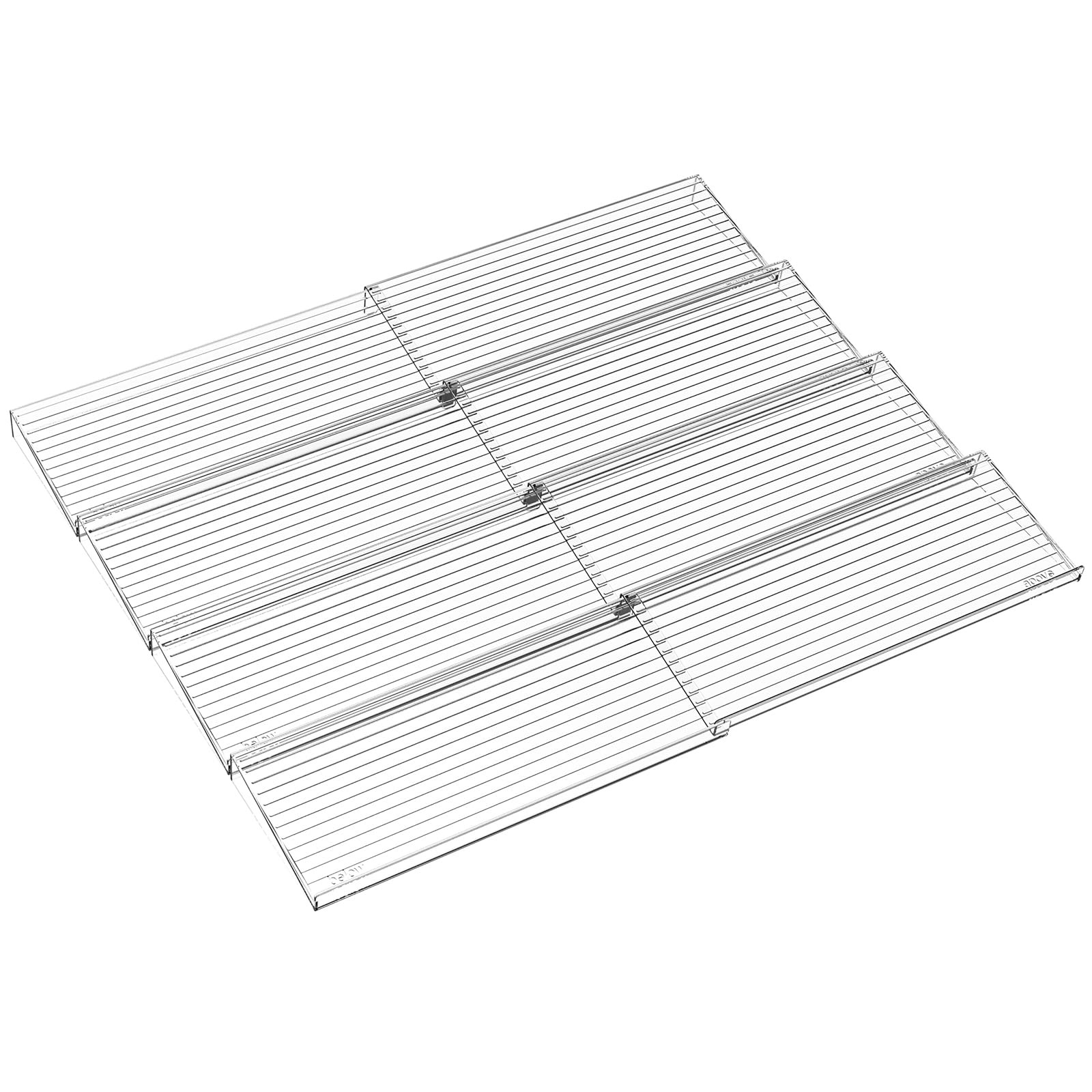 Yieach 8 Pack Adjustable In Drawer Spice Organizer – 8PCS-11” to 22”, Clear