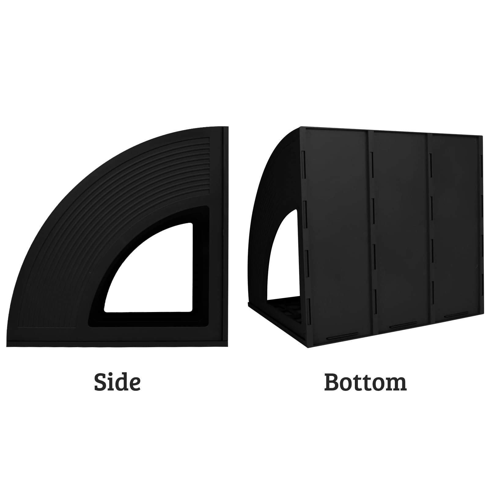 Plastic File Sorter, Book Shelf Dividers, Office Desk Organizer, Black