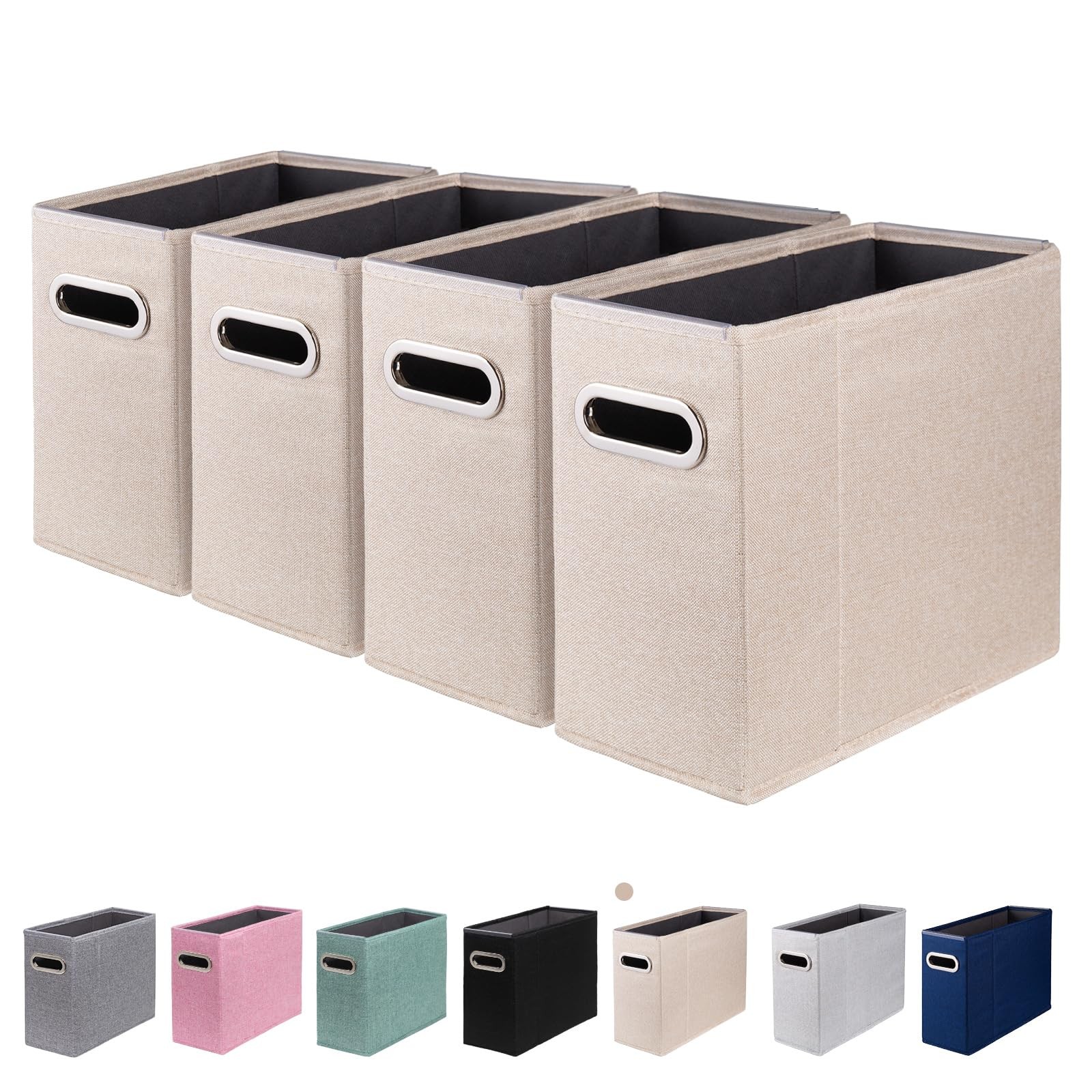 ComfortKeeper 4 Packs Letter Size File Organizer, Folders 4 Pack, Beige