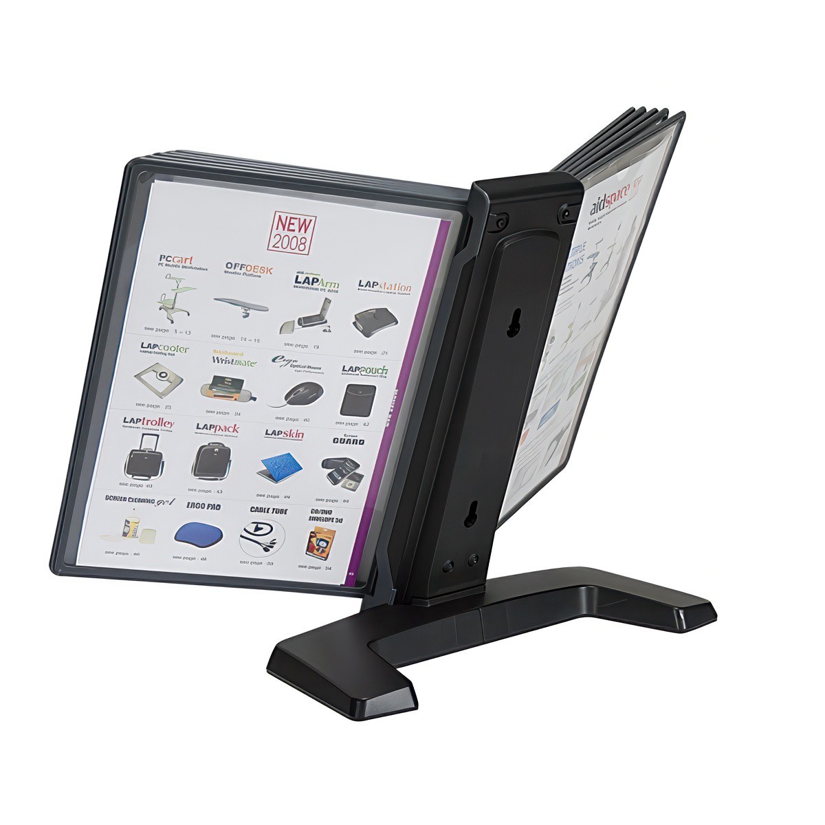 Aidata Flip & Find Desktop Wall Reference Display System 10 Panels FDS005L New