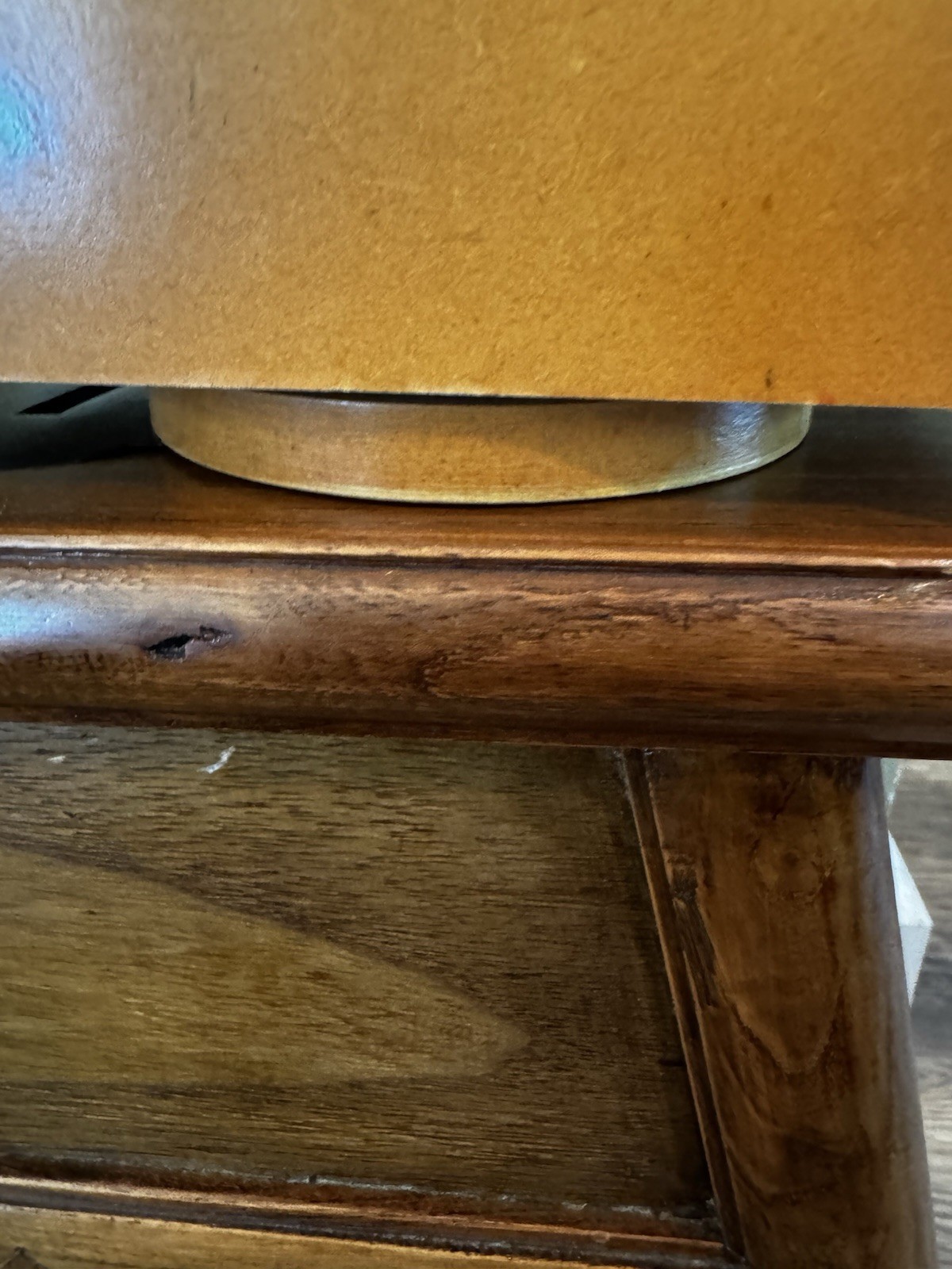 VTG MCM Oak Wood Desk360 Swivel DividedOrganizer One w Slide 6″ X7.25″