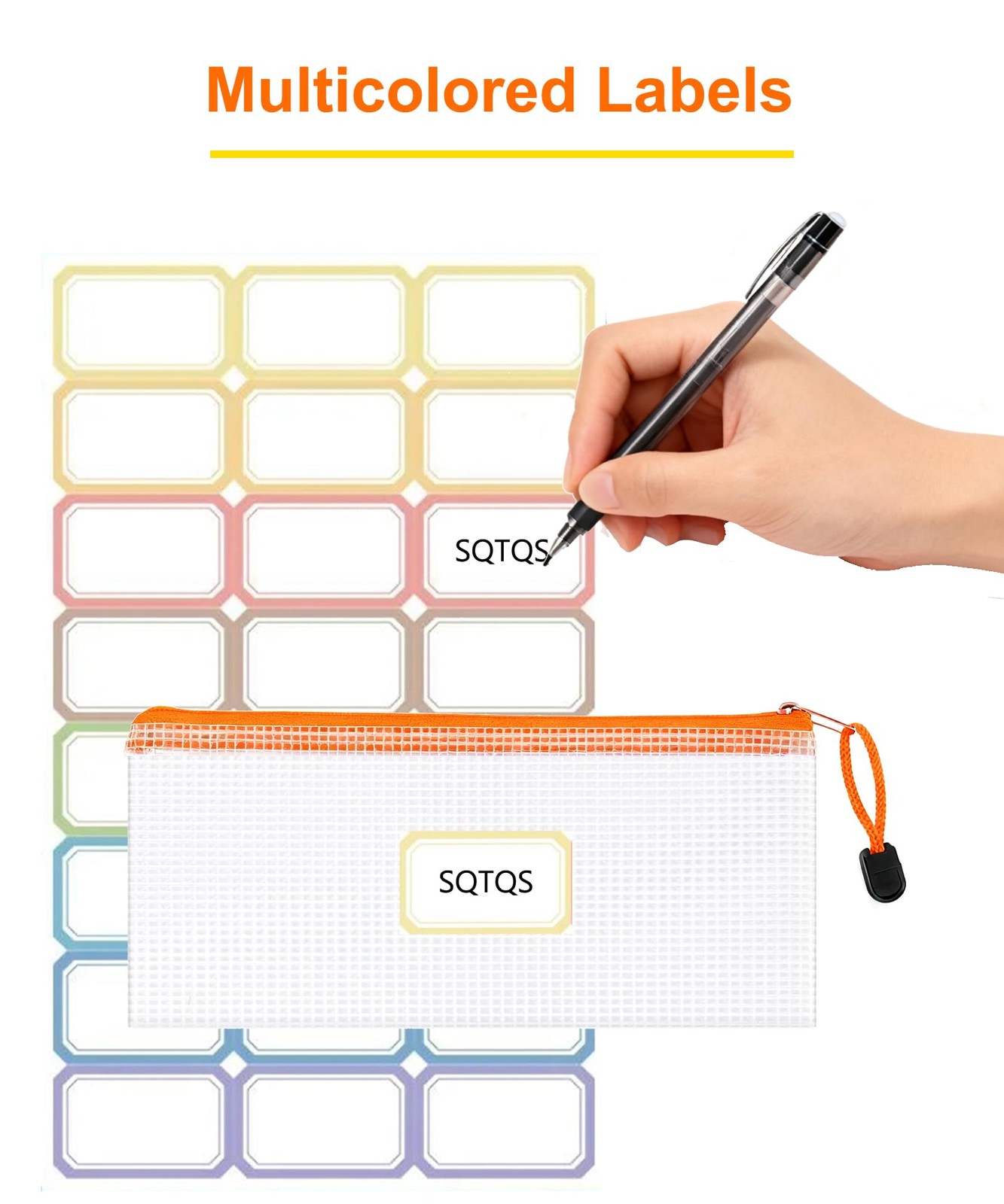 24 Pcs Lightweight Zipper Mesh Pouch Bags, Portable Clear Plastic A6 Storage …