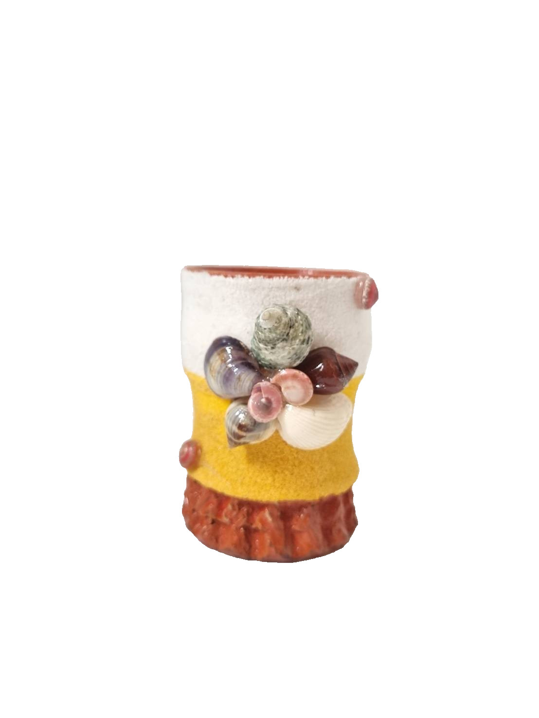 Seashell Pen Pencil Holder Craft Beach Coastal Desk Organizer Shell Art Cup 3″