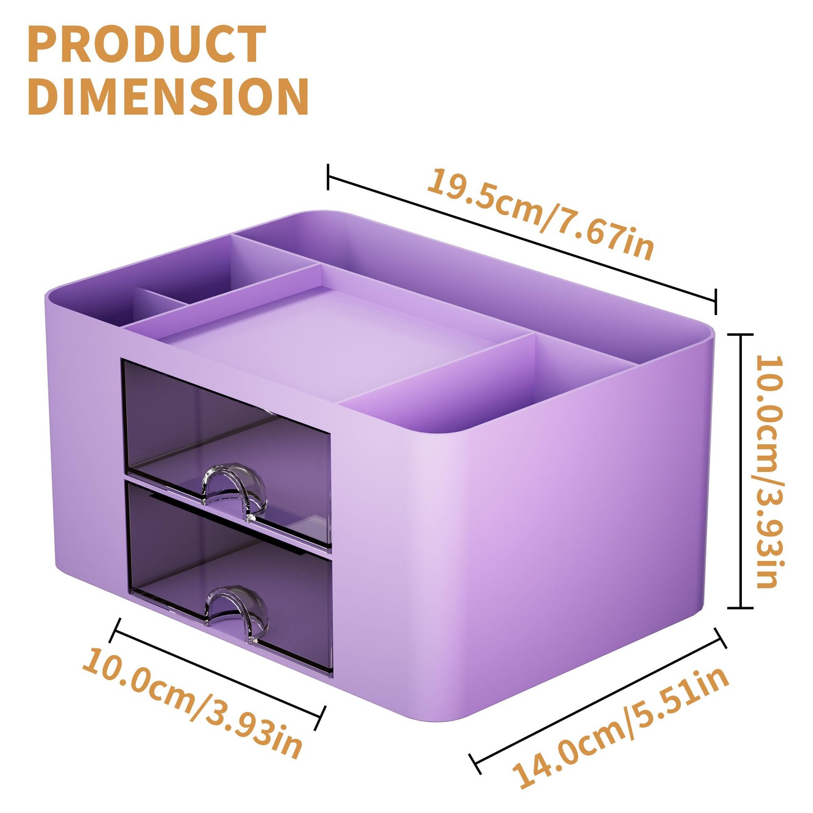 Pen Organizer with 2 Drawer, Multi-Functional Pencil Holder for Desk, Desk Or…