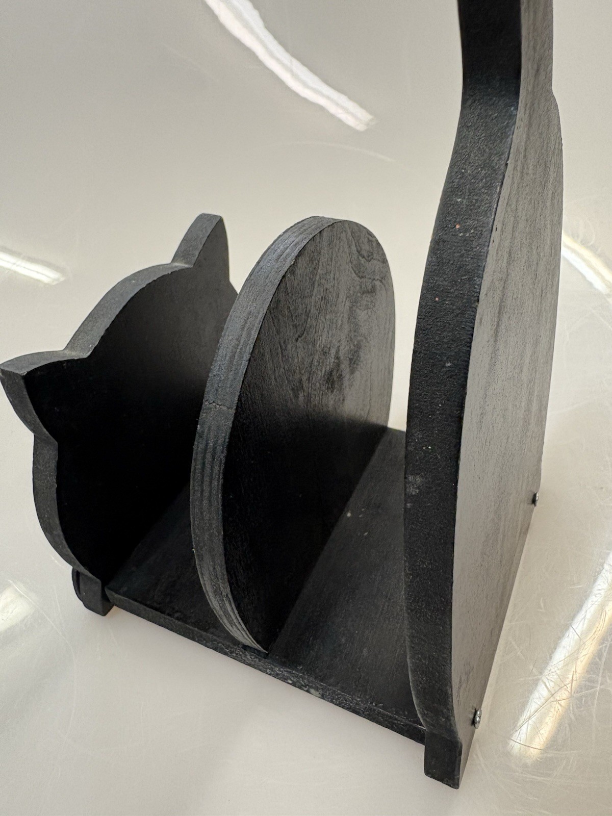 CAT LOVERS DESK ORGANIZER Handmade 2 Section Desk/Napkin Holder 9.75x5x5”