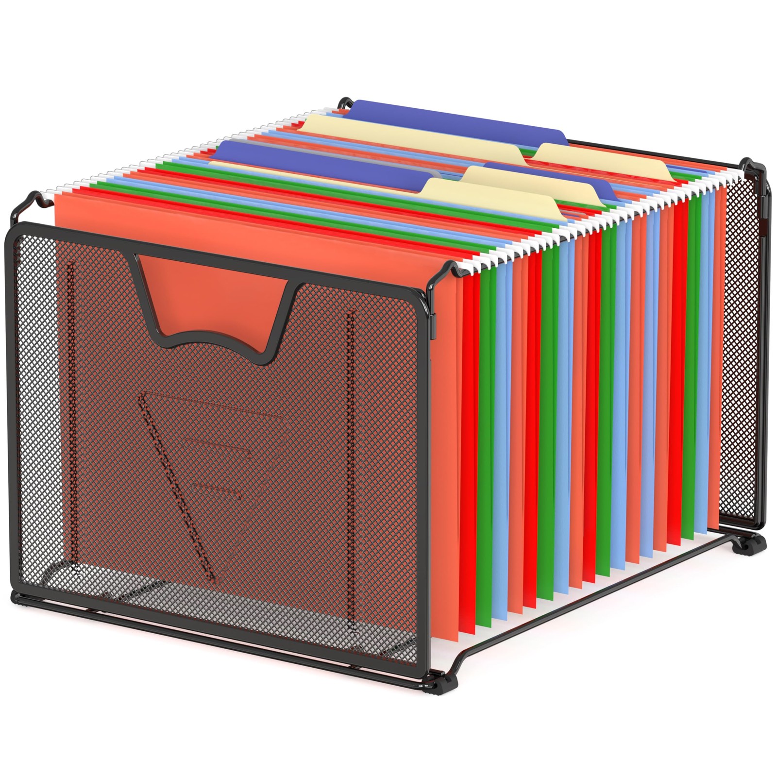 Mesh Hanging File Folder Organizer, Black