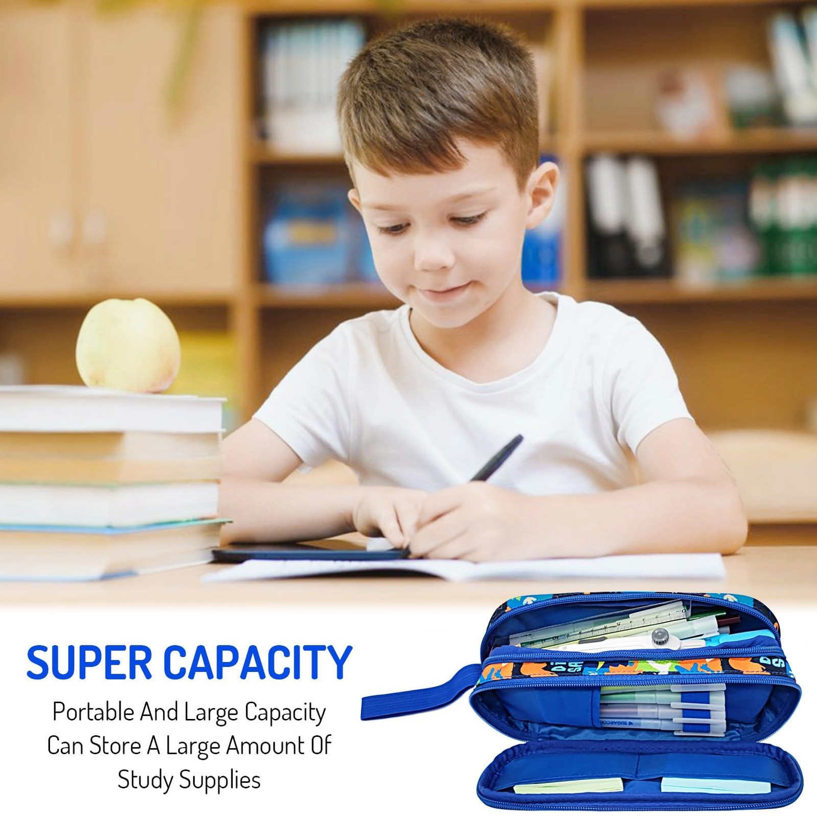 Large Pencil Case for Boys,Lightning Boys Pencil Pouch for Kids Teens School,…