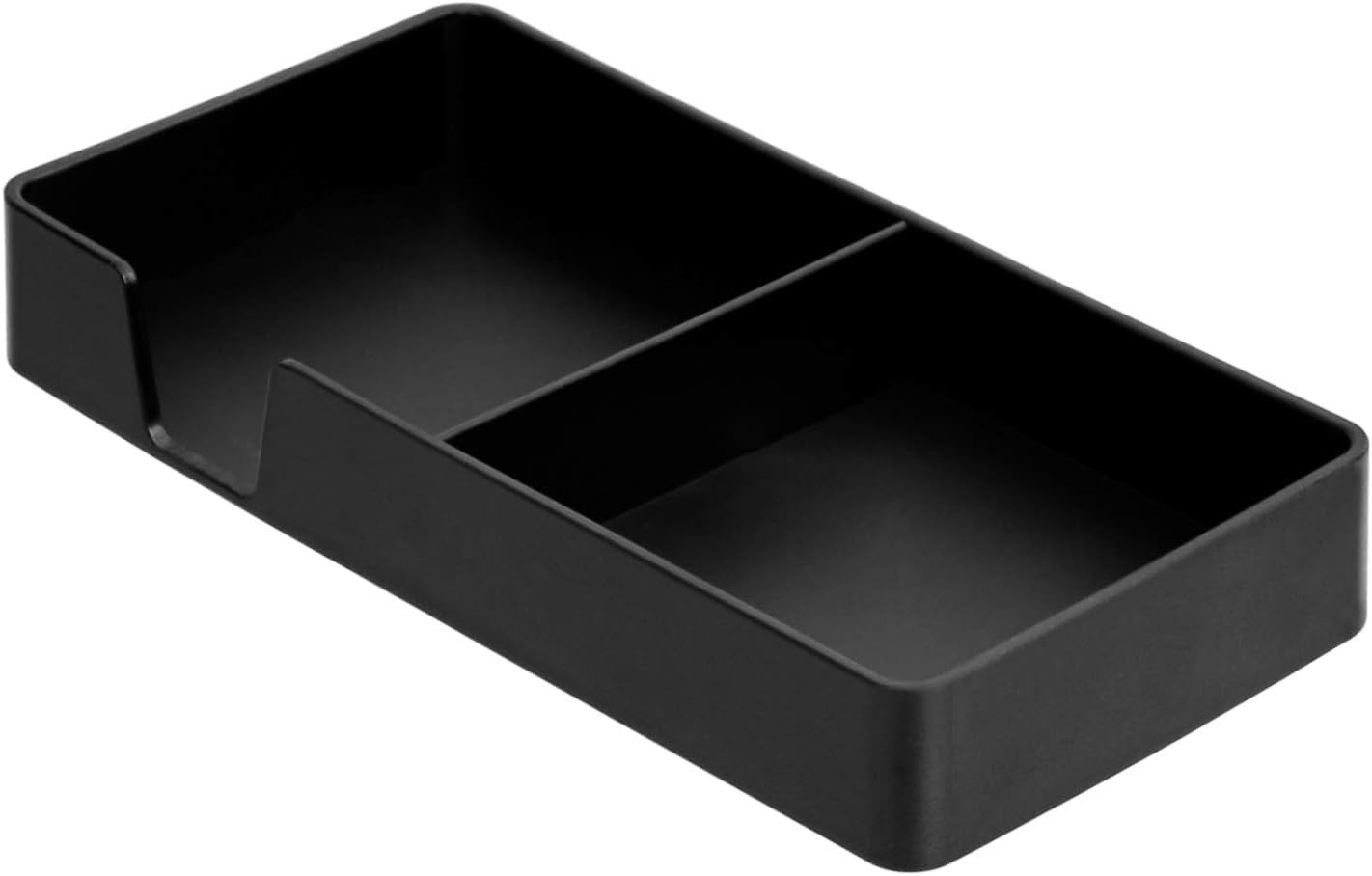 Amazon Basics Rectangular Plastic Desk Organizer Bundle, 3 Pieces with Black