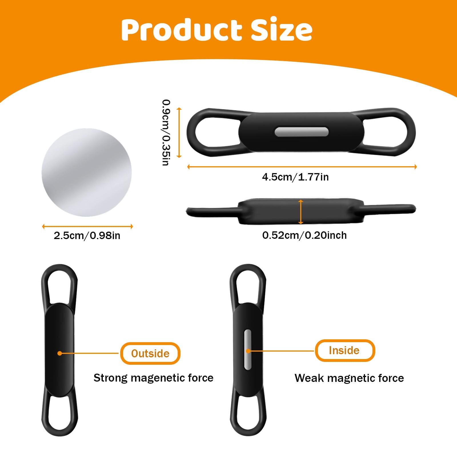 Grevosea 4 Pack Magnetic Pen Holder, Silicone Magnetic Pencil Holder Adjustab…
