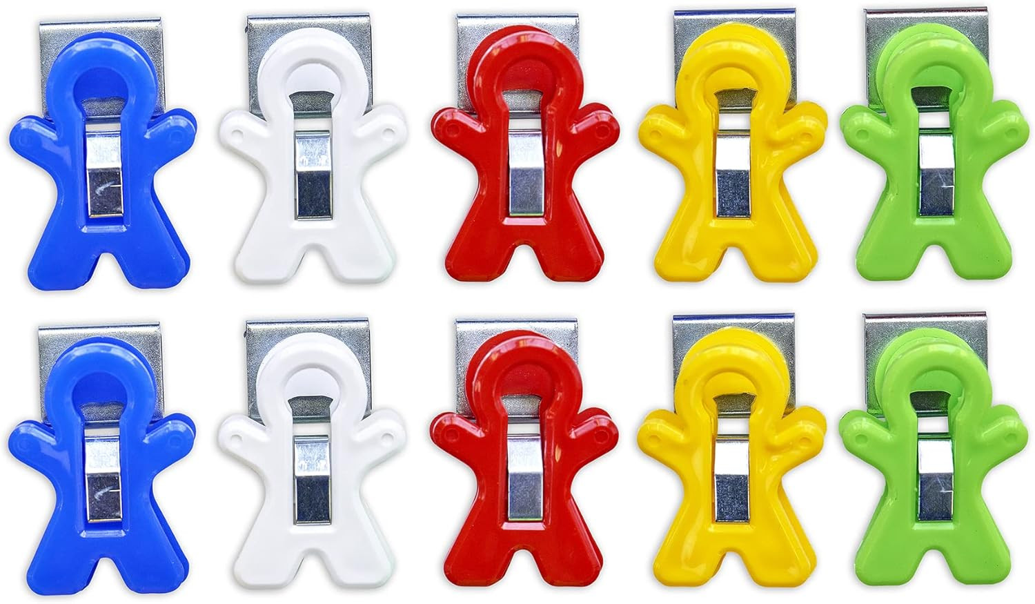 Magnet Man Magnetic Clip Bucket, Assorted Colors, 40 Pieces