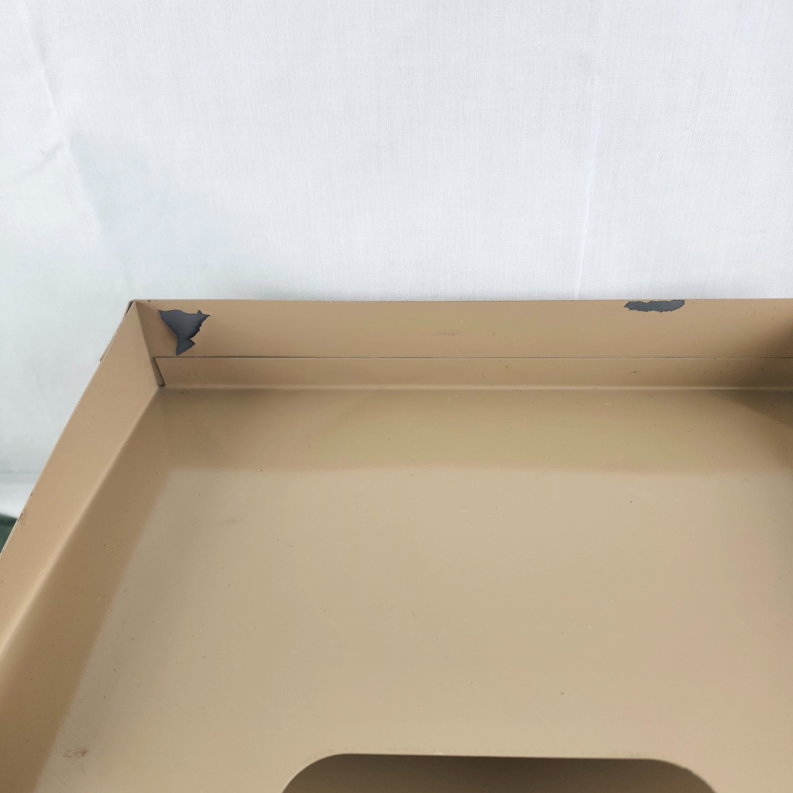 Vintage METAL Desktop File Tray 3 Tier Herald Square 9.5″ X 7.5″ X 12″ Woolworth