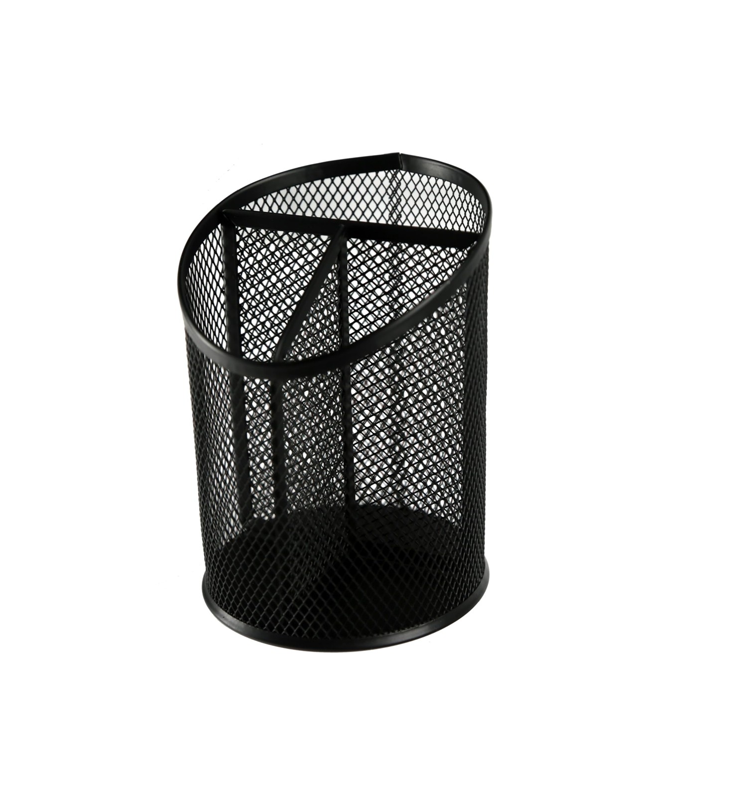 Stylish Metal Mesh Pen and Pencil Holder 3 Compartment Desk Organizer