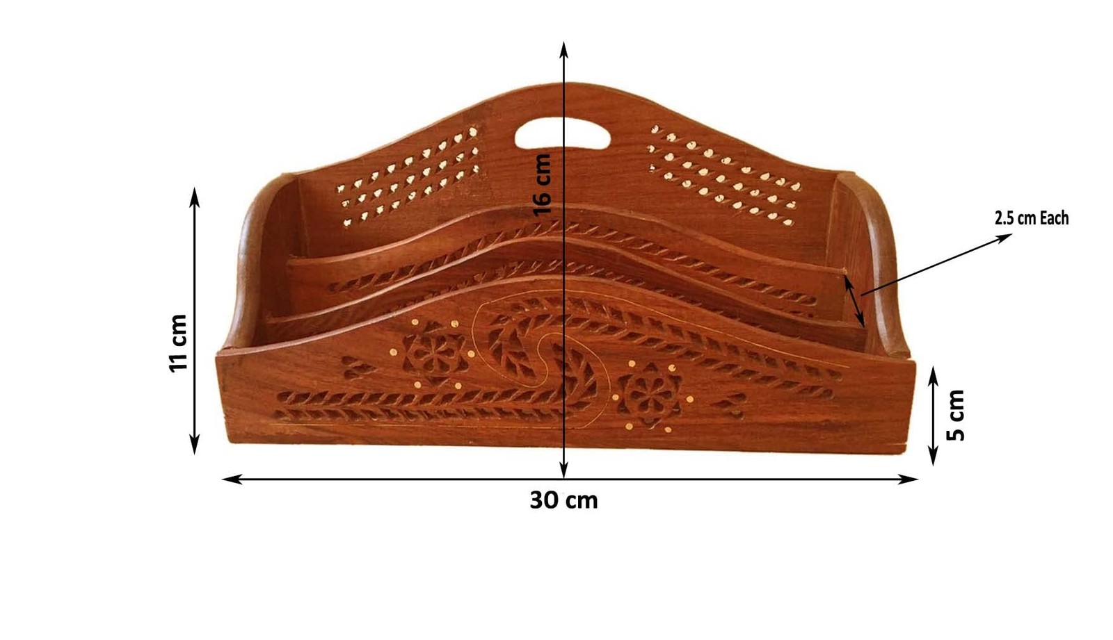 Wooden Desk Organizer – Handmade Desk Accessories for Home and Office – Elega…