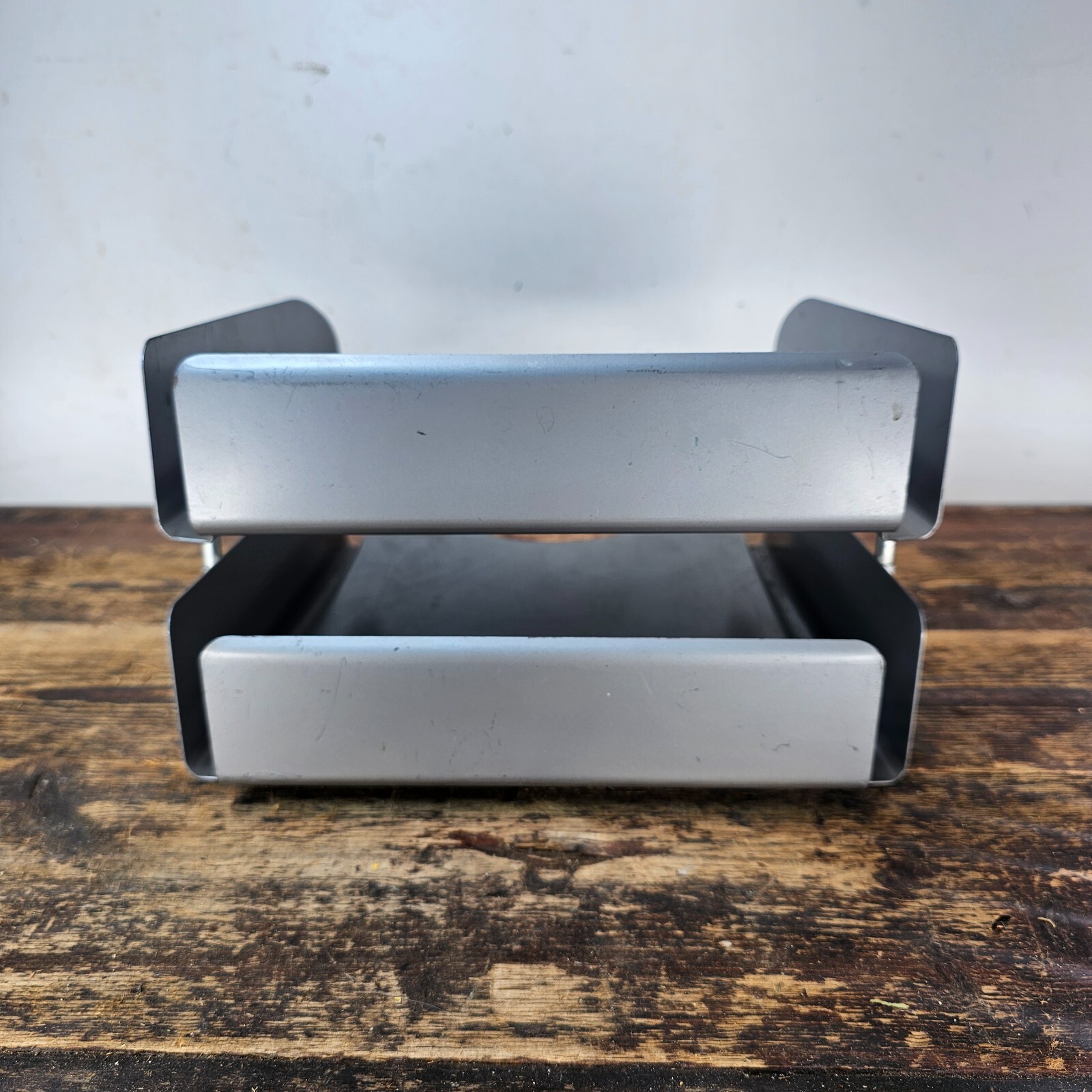 Vintage ASE Metal Double Stacked Paper Tray Desk Organizer