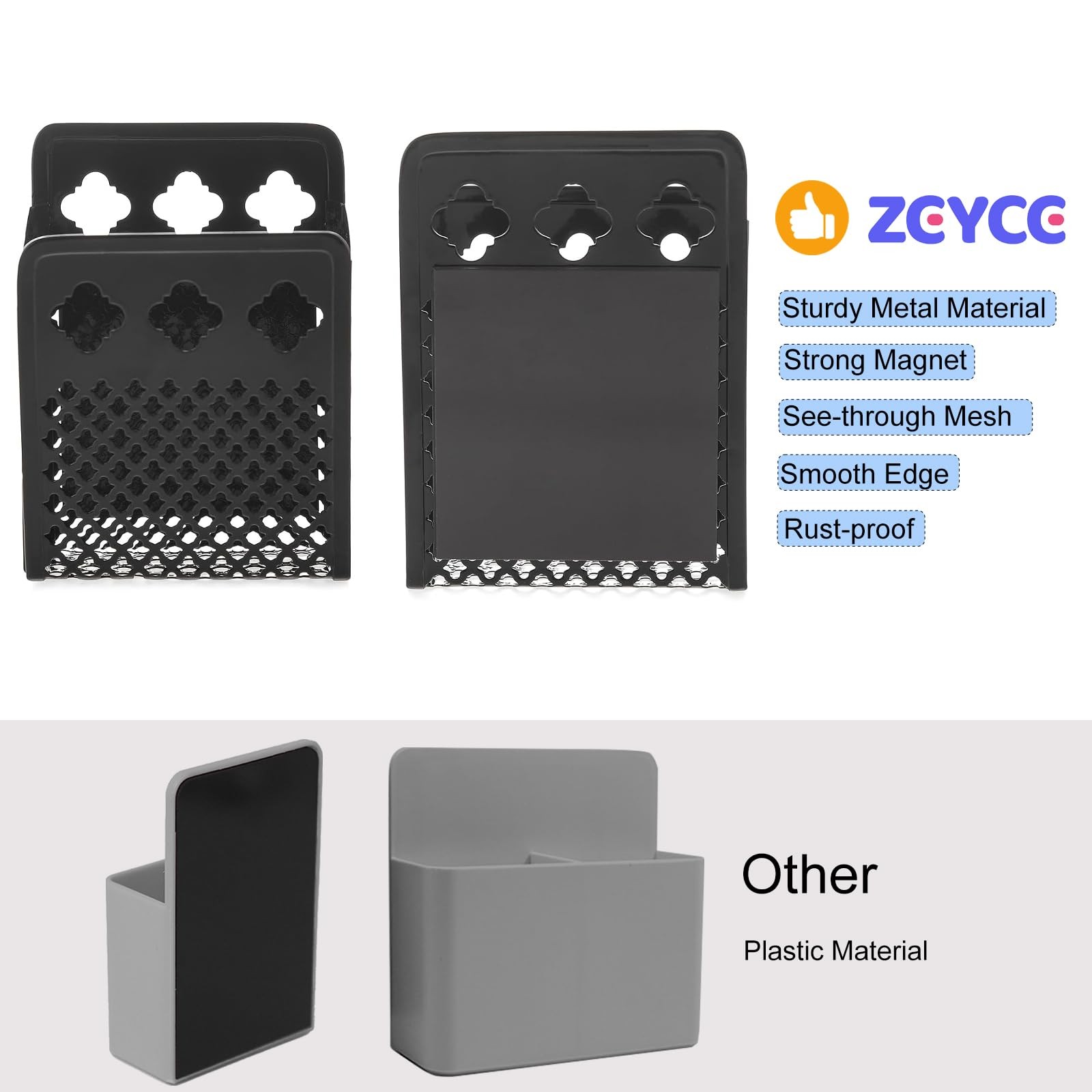 zeyce Magnetic Pen Holder, Mesh Metal Strong Magnet Dry Erase Marker Holder P…