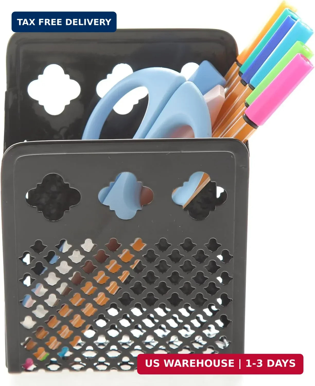 Magnetic Pen Holder, Mesh Metal Strong Magnet Dry Erase Marker Holder Pencil Org