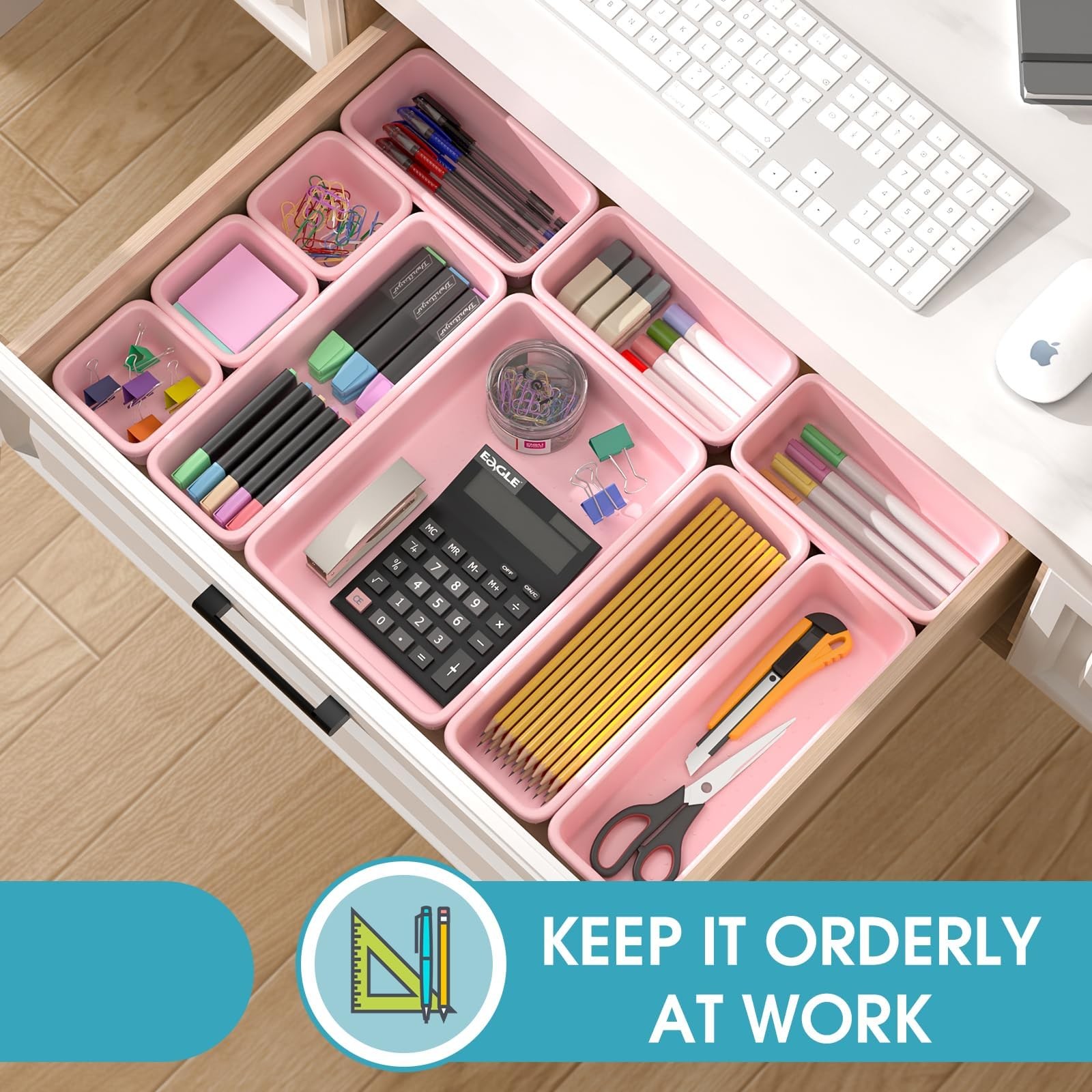 25 PCS Drawer Organizer Set, 4 Size Makeup Drawer Divider Organizer With Non-…