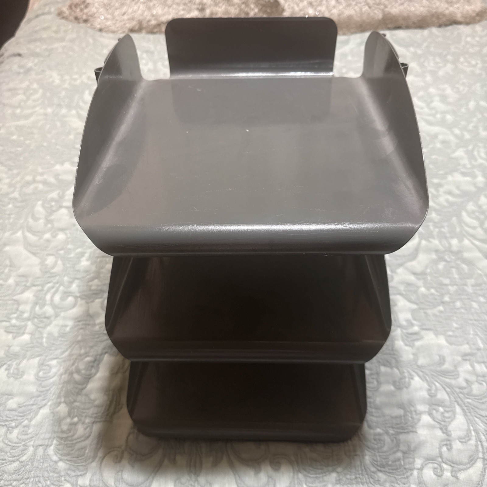 Vtg All Steel Equipment Metal 3 Tray Desk File Paper Letter Organizer Retro USA