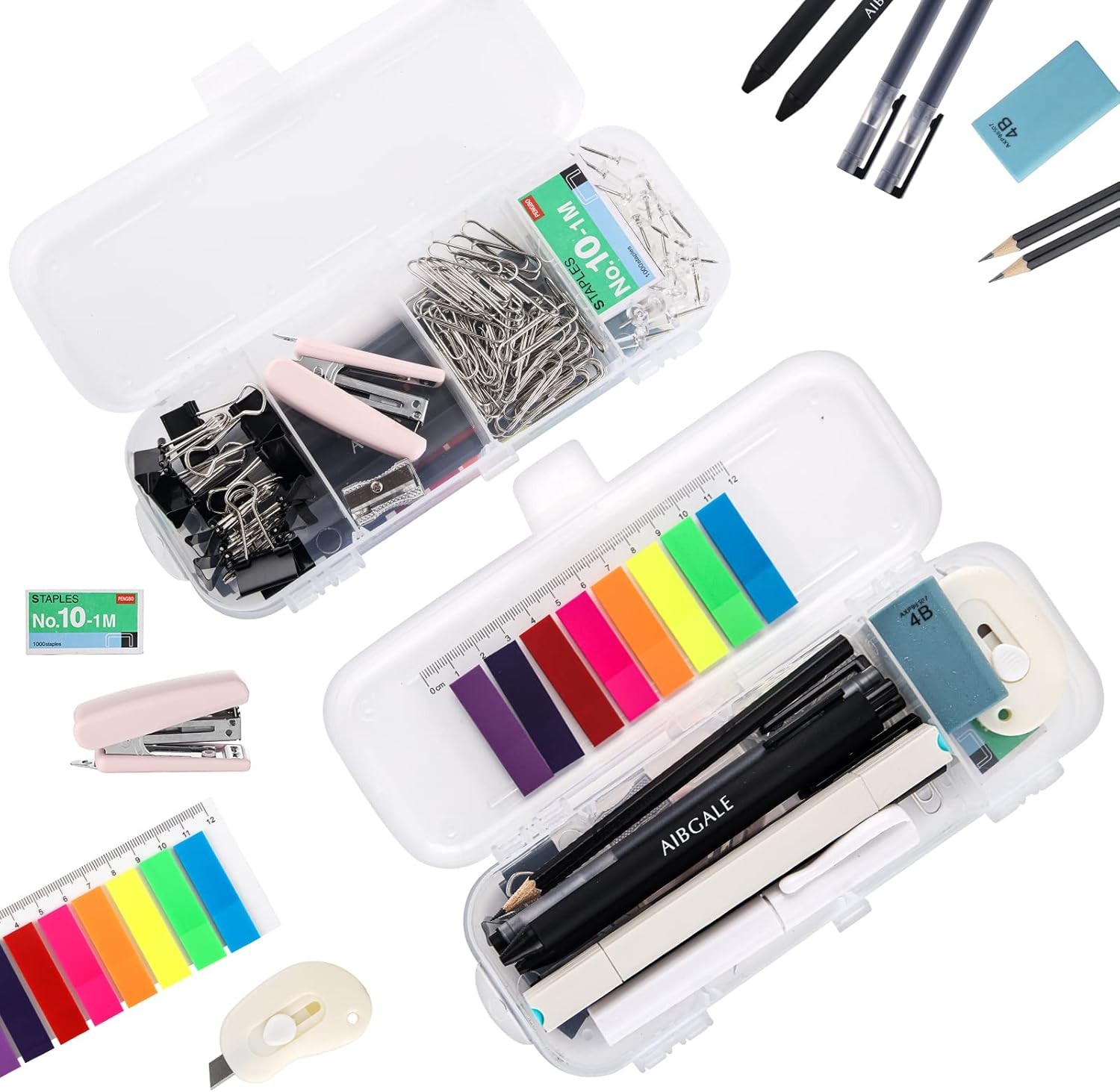 123 Pcs Office Supplies Kit with Desk Organizers, Office Stationery Set, Mini Of