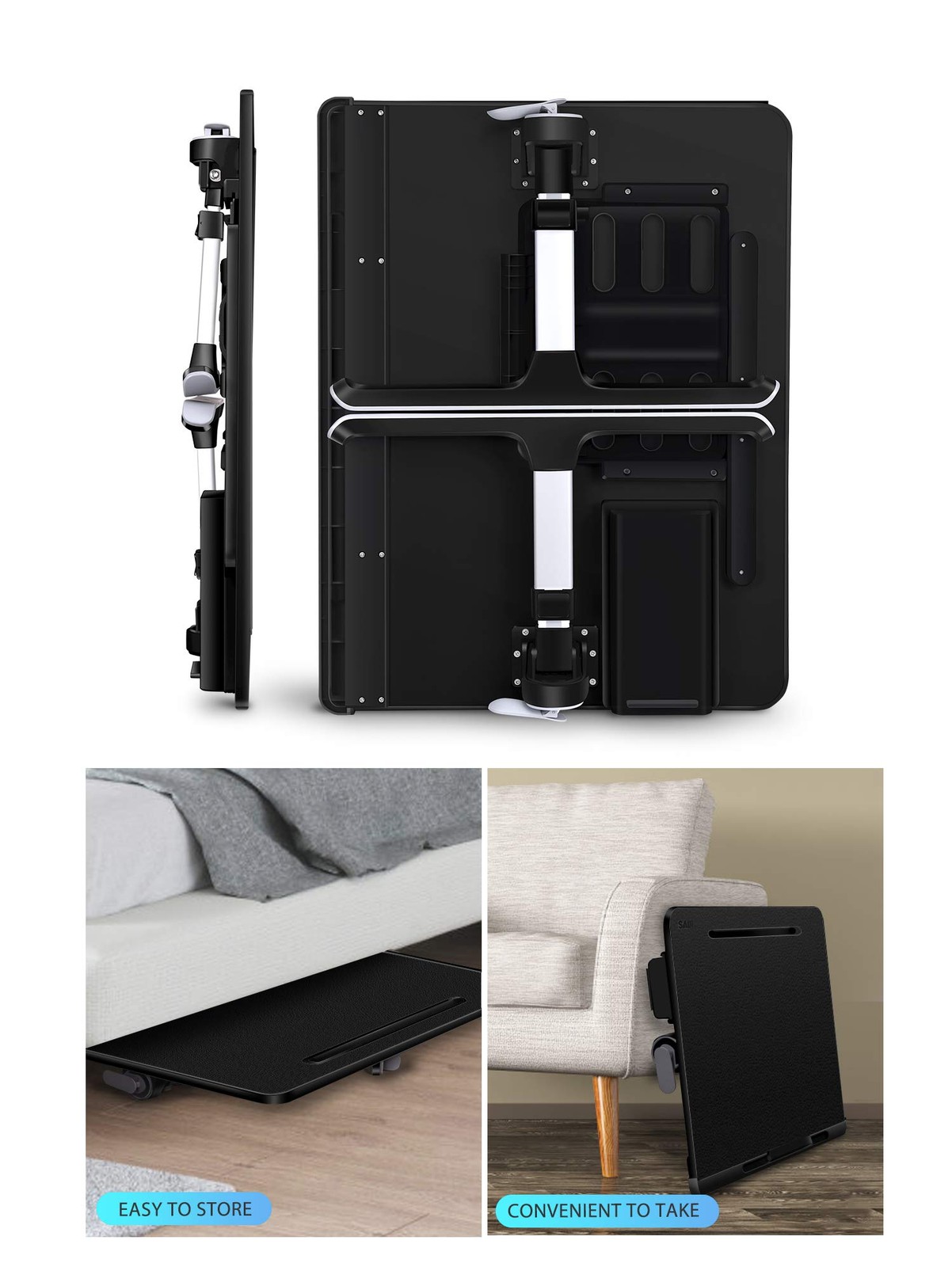 Laptop Bed Tray Desk Saiji X-Large Adjustable Laptop Table Foldable Laptop Desk