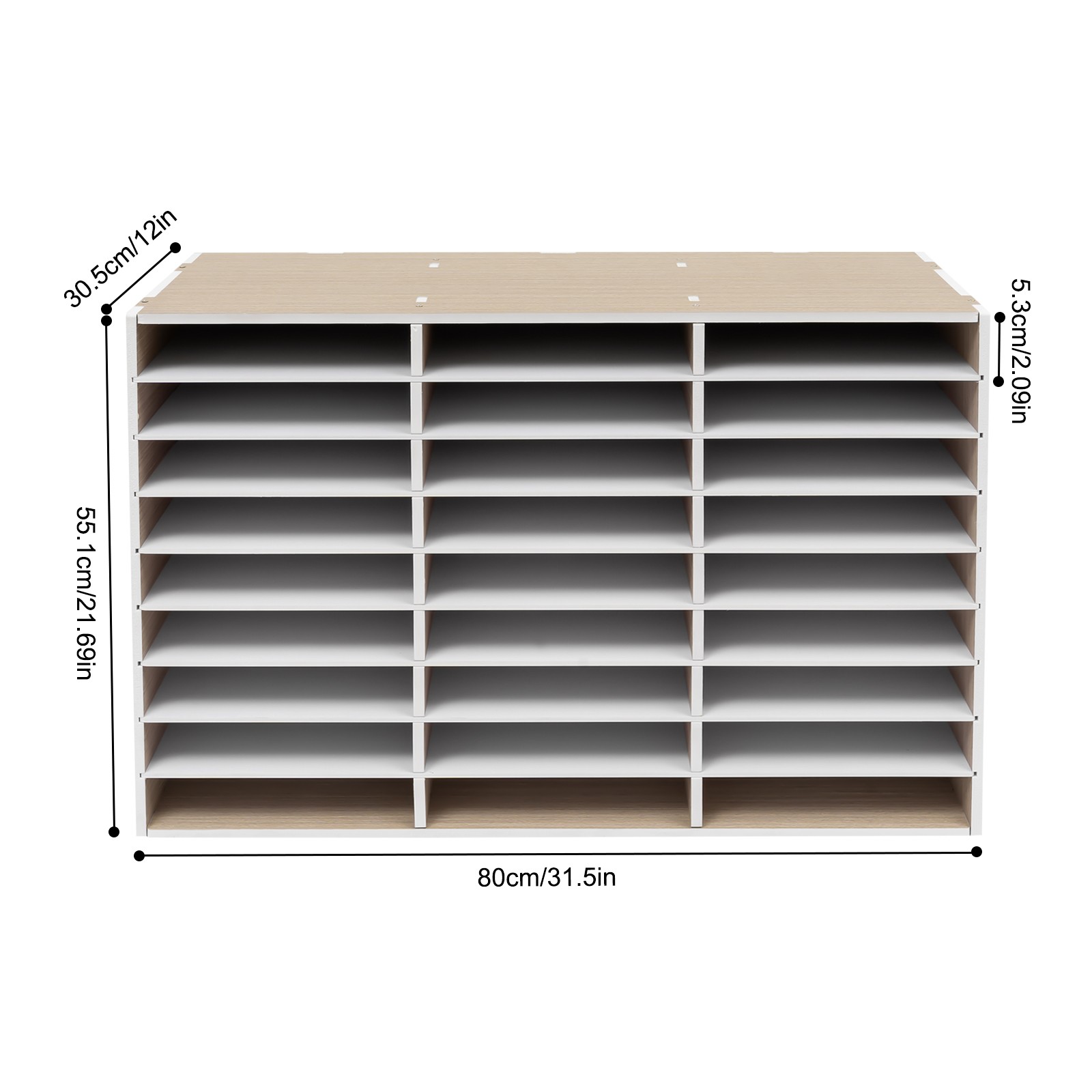 Desktop Literature Organizer Adjustable File Sorter Mail Center Magazine Holder