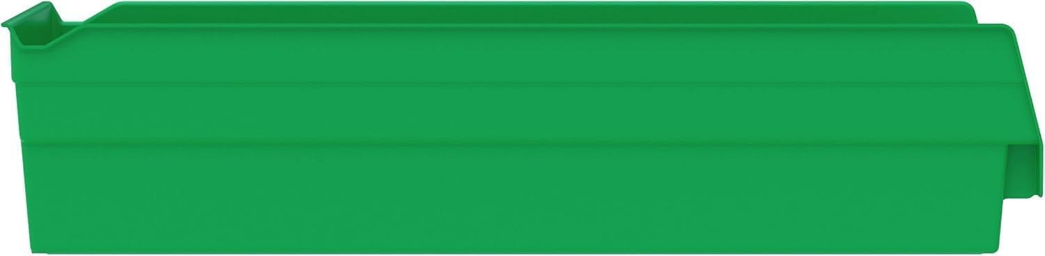 Akro-Mils 30138 Plastic Shelf Bins, 18-Inch x 6-1/2-Inch x 4-Inch, Green