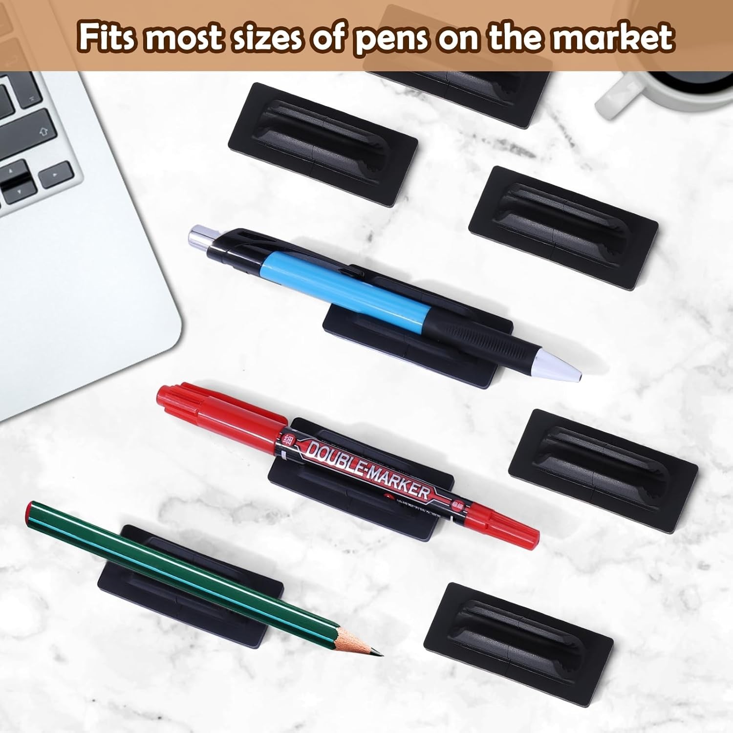 Pencil Holder for Desk,10Pcs Pen Holders for Classroom Clipboard Attachment,Sili